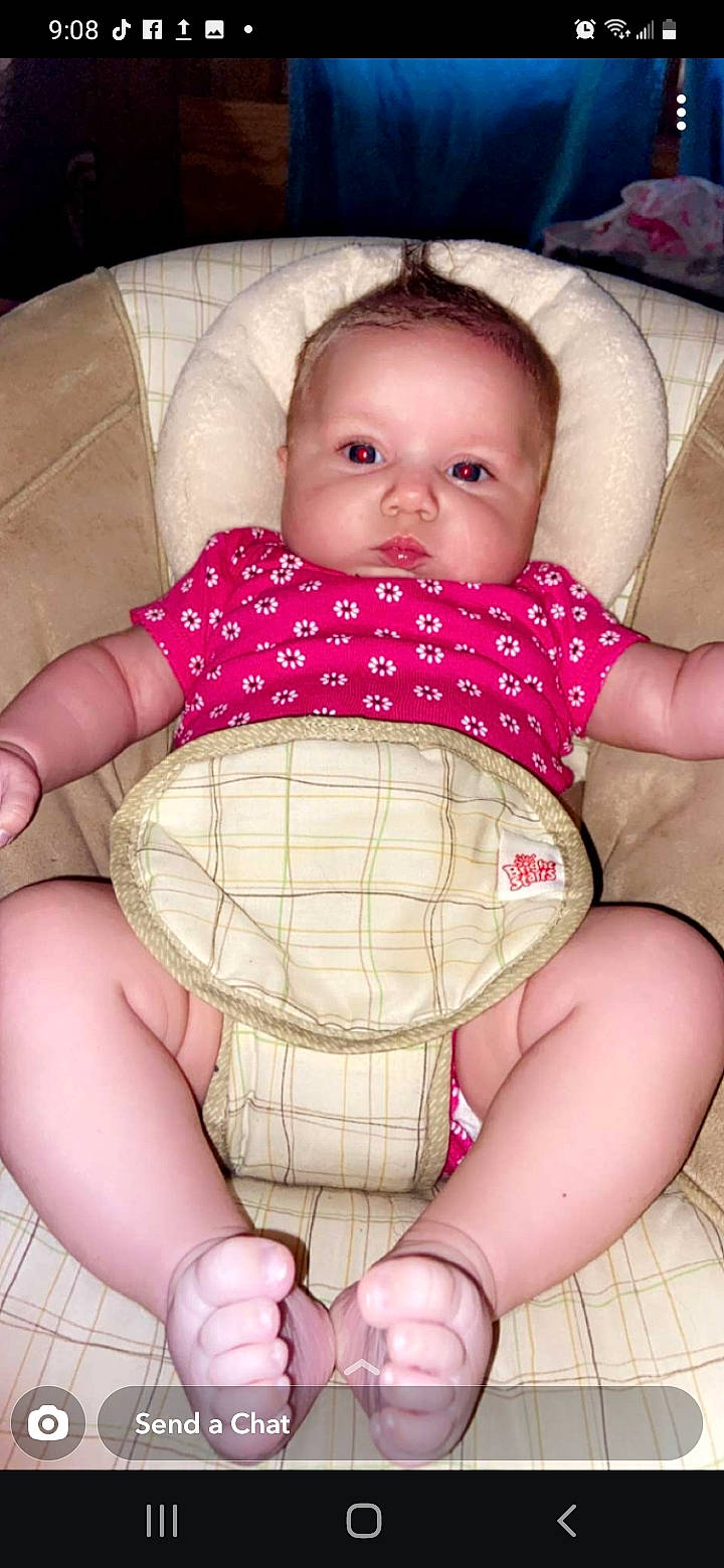 Oaklynn joined the competition — help win amazing prizes! baby, baby_toddler_clothing, cheek, comfort, face, hand, head, human_body, joint, leg, lip, mouth, muscle, neck, nose, organ, person, product, skin, stomach