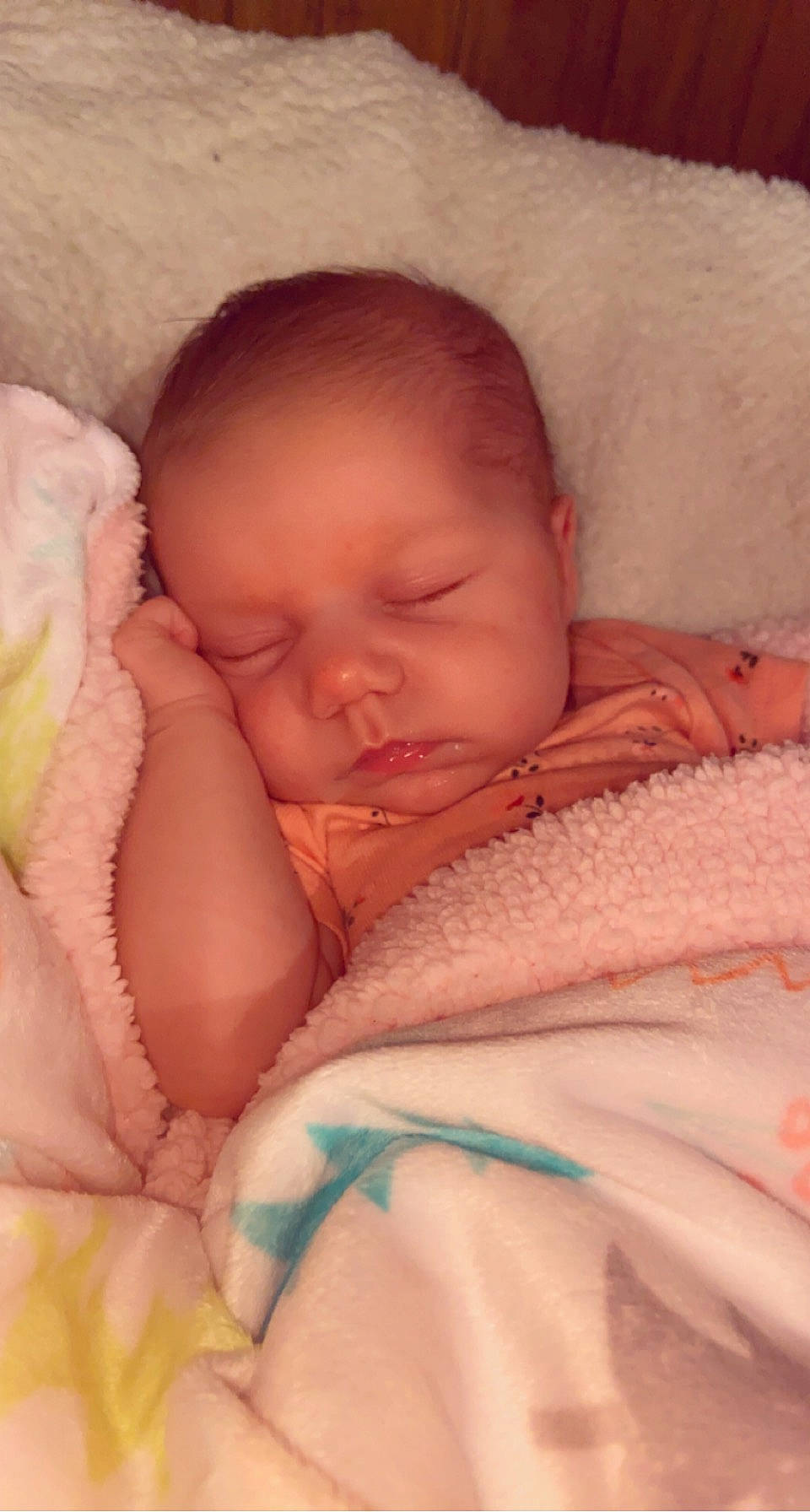 Oaklynn joined the competition — help win amazing prizes! baby, baby_sleeping, cheek, chin, comfort, eyebrow, face, finger, human, iris, lip, mammal, mouth, neck, nose, organ, person, pink, skin, textile