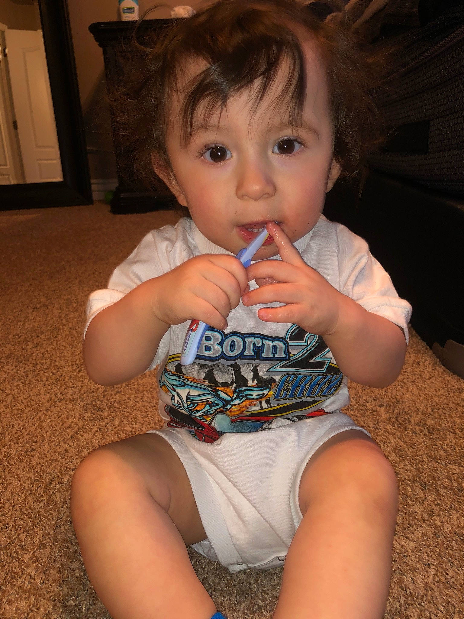 Emilio joined the competition — help win amazing prizes! child, finger, person, play, snack, toddler