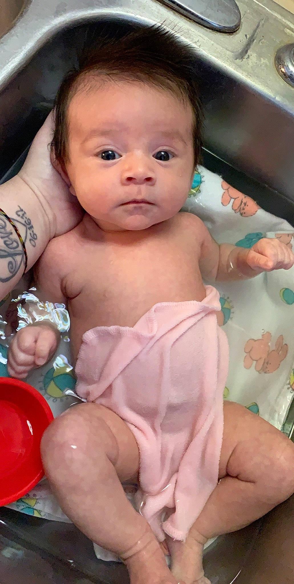 Mireya joined the competition — help win amazing prizes! baby, bathing, cheek, child, face, mouth, person, skin, toddler