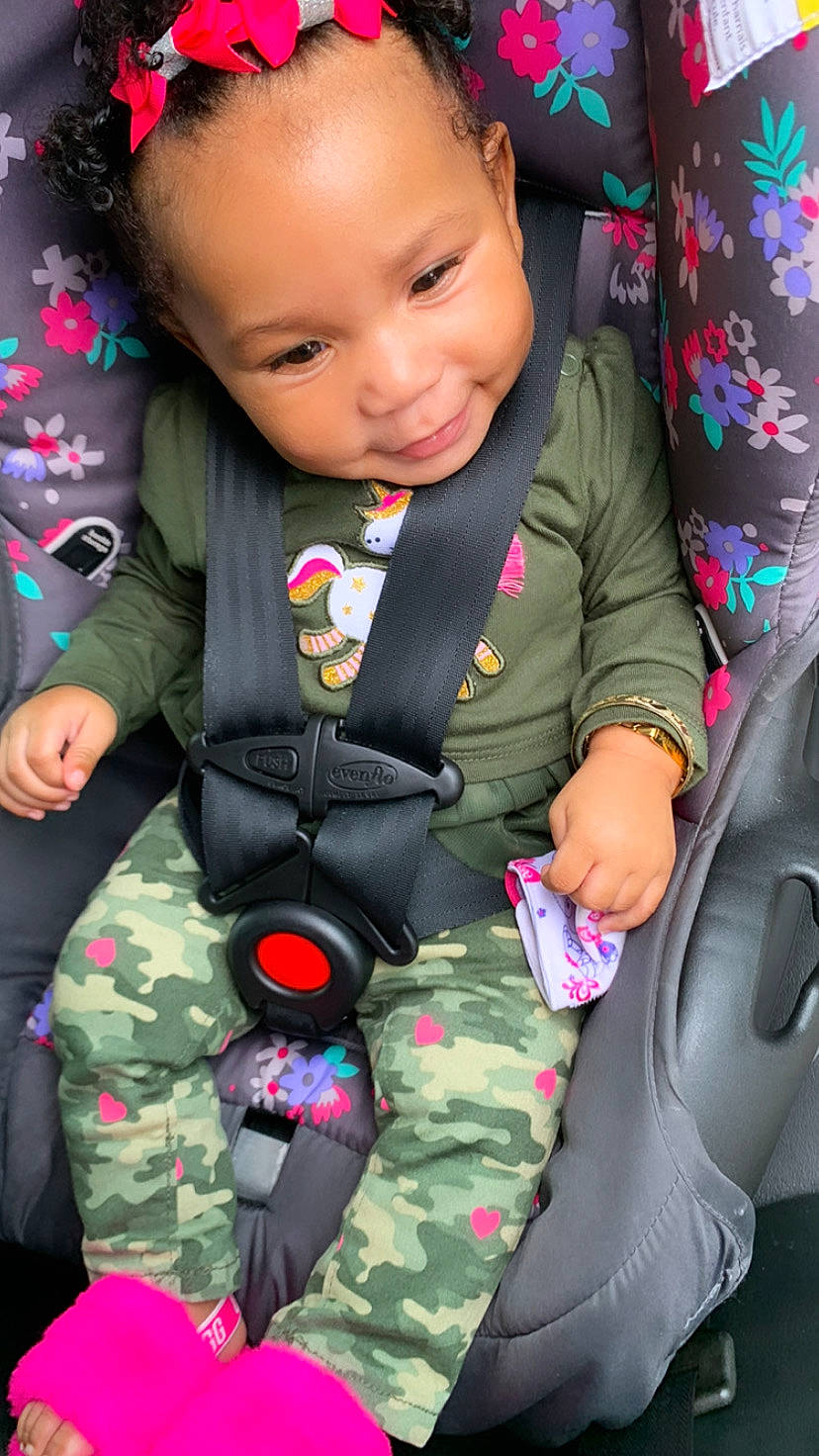 Jalaia is registered to the contest to win money with this photo: baby, baby_carriage, baby_in_car_seat, baby_products, camouflage, car_seat, child, joy, pattern, person, product, toddler