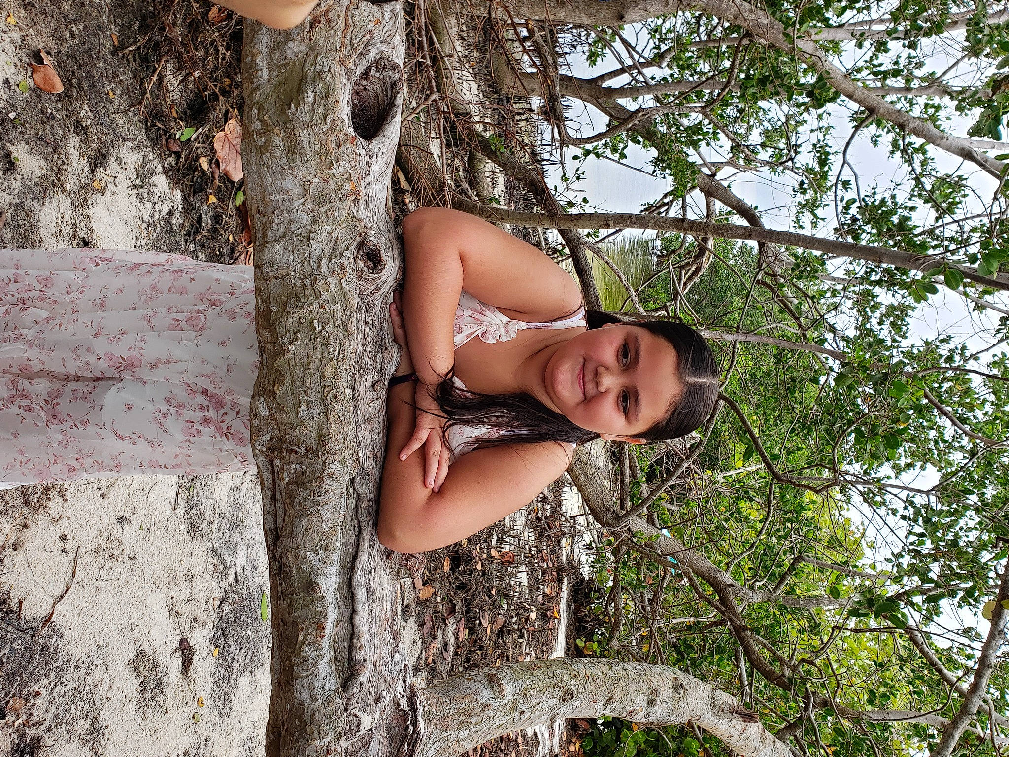 Faith joined the competition — help win amazing prizes! black_hair, brown_hair, eyewear, flash_photography, forest, fun, grass, happy, human_leg, joy, leisure, long_hair, people_in_nature, person, plant, rock, sitting, thigh, tree, trunk