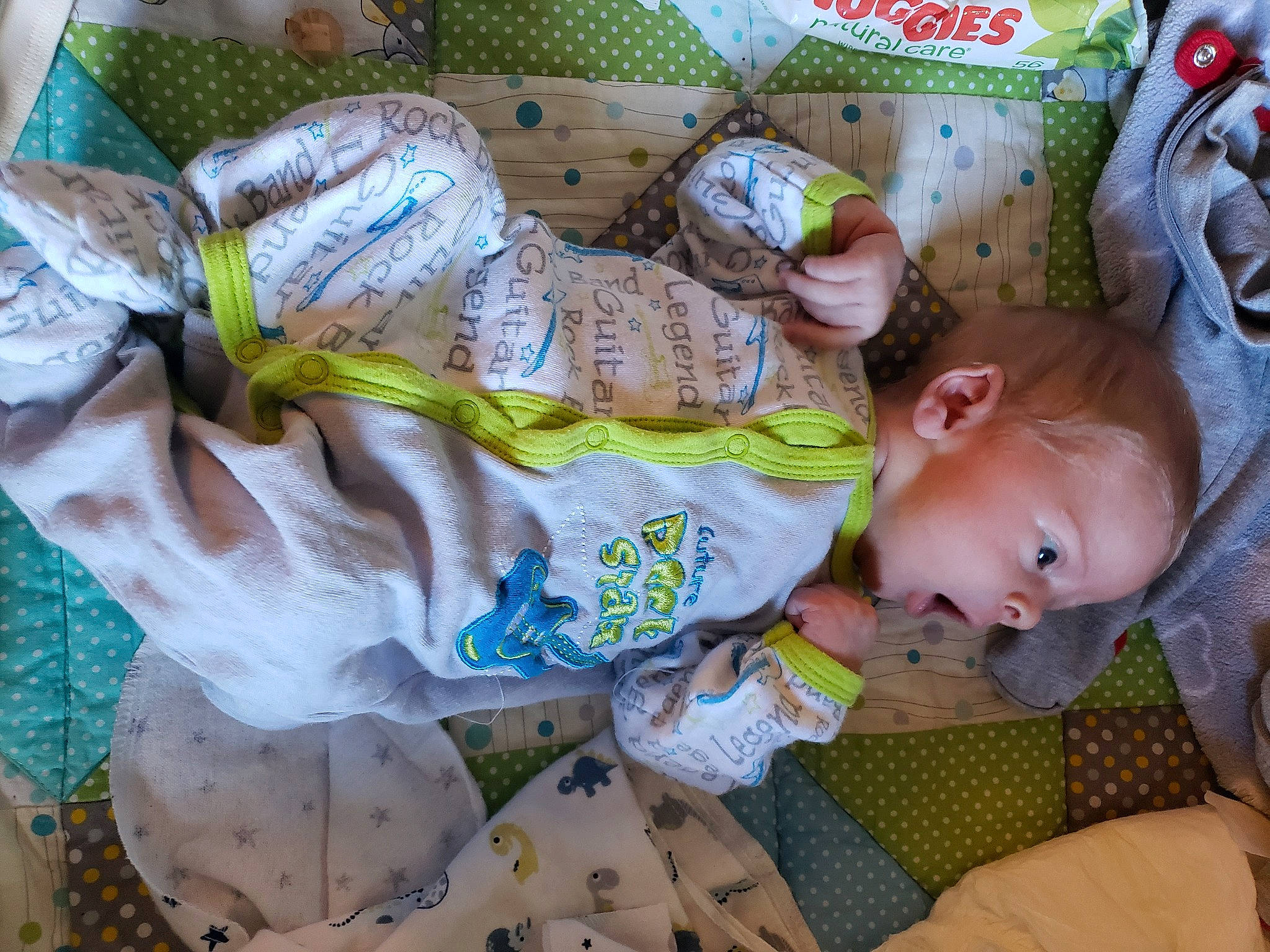 Casper is registered to the contest to win money with this photo: baby, baby_products, baby_safety, baby_toddler_clothing, baby_toys, bedding, bedtime, child, comfort, comfort_food, linens, nightwear, pattern, person, plastic_bag, room, toddler