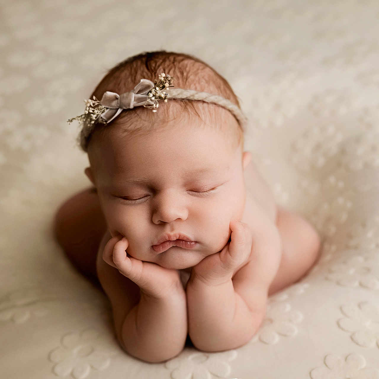 Saylor joined the competition — help win amazing prizes! accessories, baby, bodypart, face, finger, hand, happy, head, headband, jewelry, newborn, person, photography, portrait, sleeping, smile, wrist