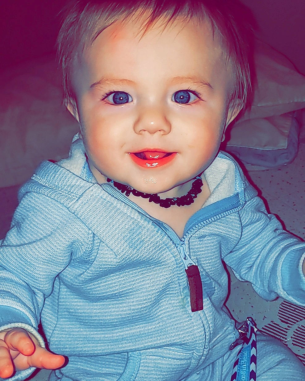 Lawrence joined the competition — help win amazing prizes! baby, cheek, child, chin, eye, eyebrow, face, facial_expression, forehead, head, iris, lip, mouth, nose, organ, person, pink, portrait, skin, smile