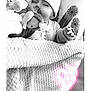 baby, blanket, child, comfort, cozy, cushion, cute, hat, indoor, infant, knitwear, pacifier, peaceful, plush_toy, portrait, relaxed, resting, sleeping, soft_texture, warm