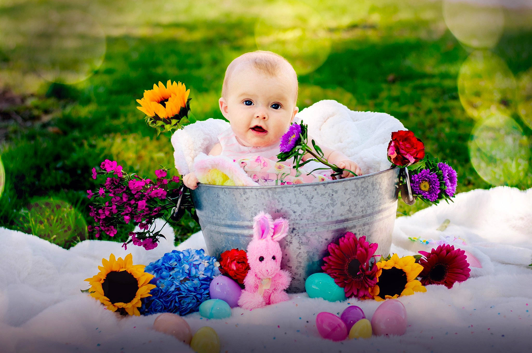 Cheryl is registered to the contest to win money with this photo: baby, baby_toddler_clothing, beauty, event, facial_expression, flower, flower_arranging, flowerpot, fun, grass, happy, leisure, people_in_nature, person, petal, photograph, pink, plant, rose, snapshot