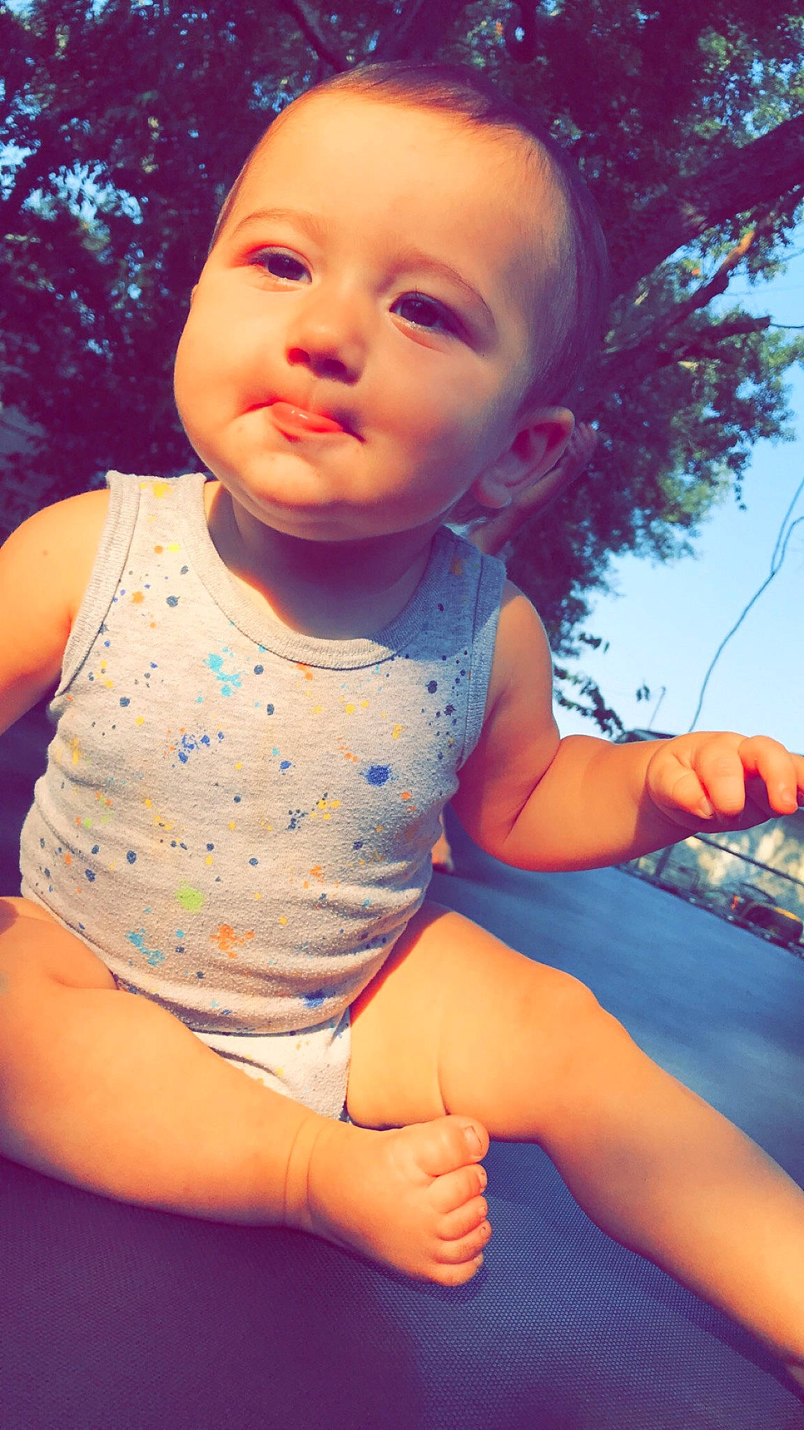 Zander joined the competition — help win amazing prizes! baby_toddler_clothing, cheek, cool, face, facial_expression, finger, grass, happy, iris, leisure, lip, mouth, neck, nose, organ, people_in_nature, person, shoulder, skin, sunlight