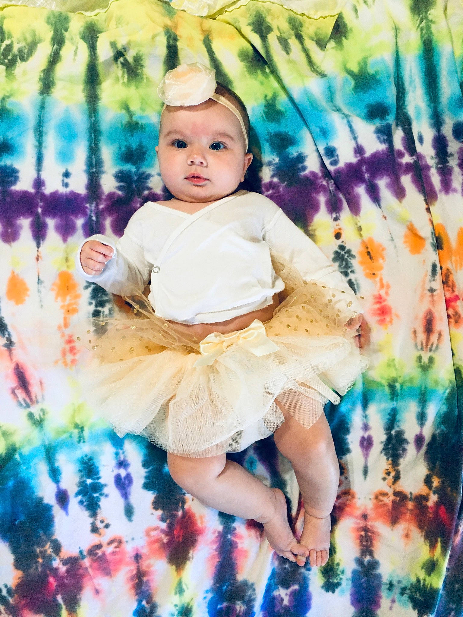 Oaklynn joined the competition — help win amazing prizes! art, baby, baby_toddler_clothing, child, event, fashion_design, flash_photography, fun, happy, leisure, magenta, paint, pattern, people_in_nature, person, pink, purple, sitting, textile, toddler