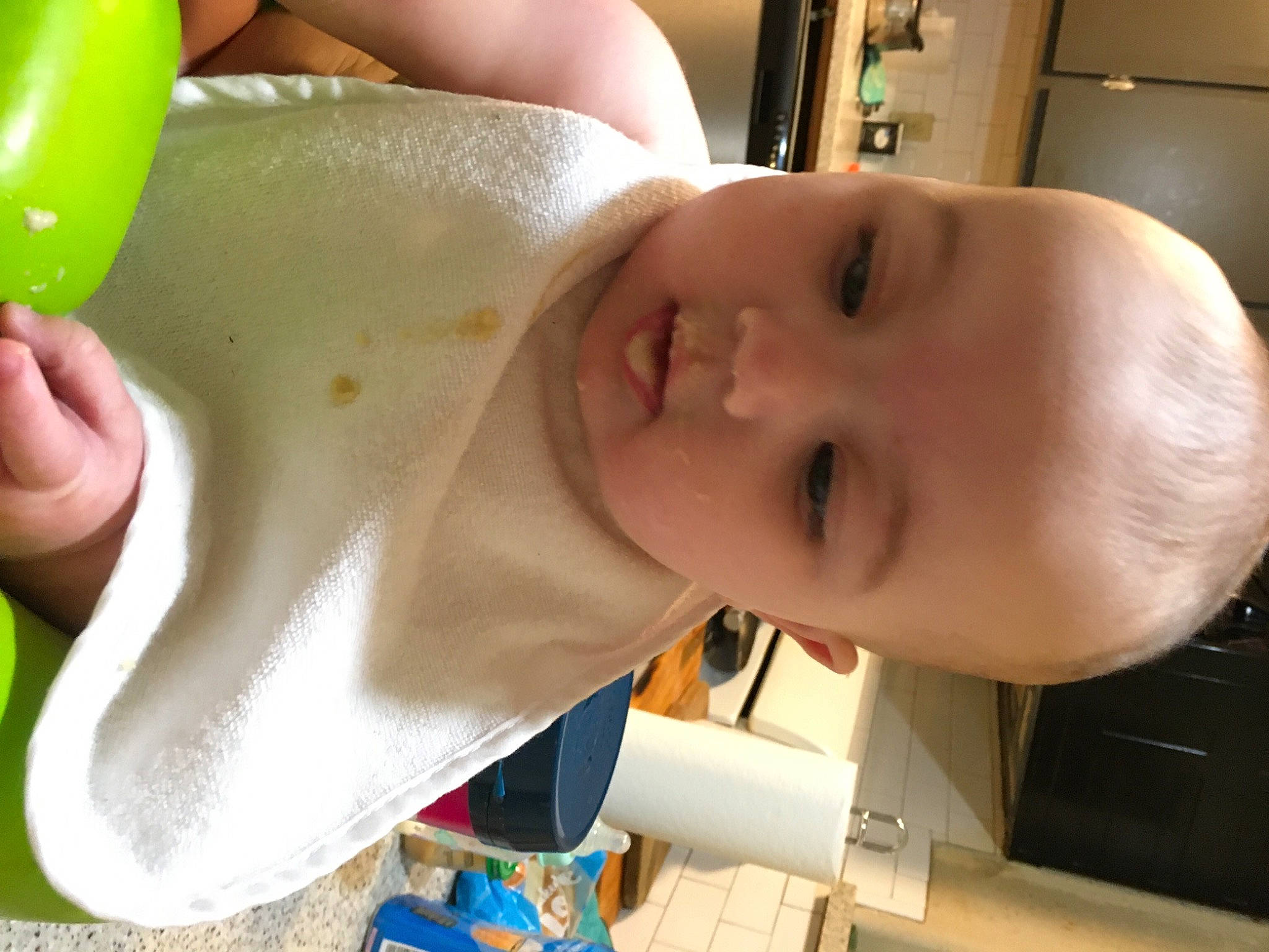 Oaklynn is registered to the contest to win money with this photo: baby, baby_laughing, baby_products, baby_toddler_clothing, cheek, chest, child, eyelash, face, finger, fun, happy, hat, head, nose, person, skin, smile, tableware, toddler