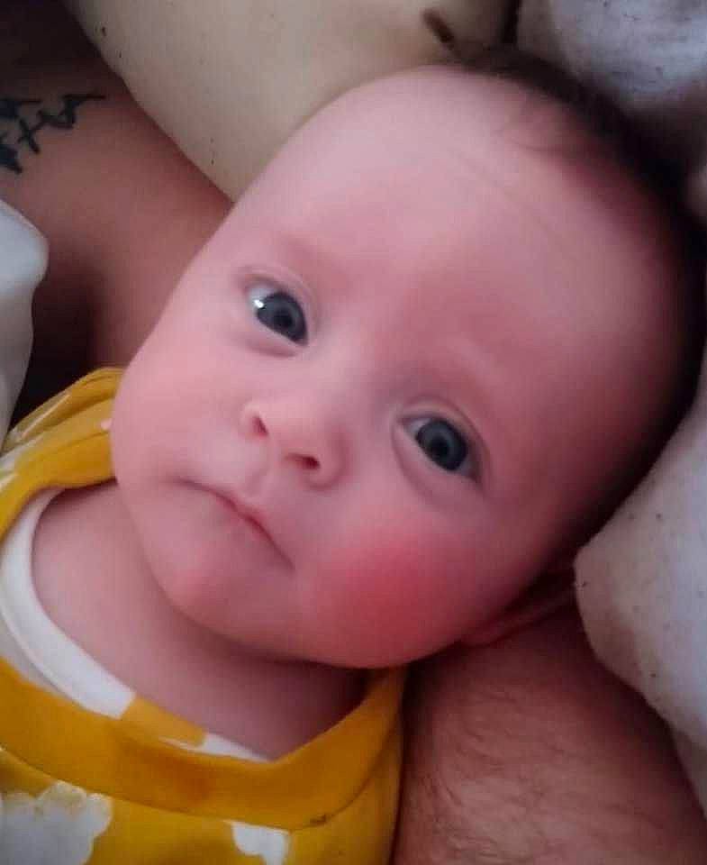 Lochlan joined the competition — help win amazing prizes! baby, cheek, chin, ear, eye, eyebrow, eyelash, face, finger, hand, happy, head, iris, lip, mouth, nail, neck, nose, person, pink