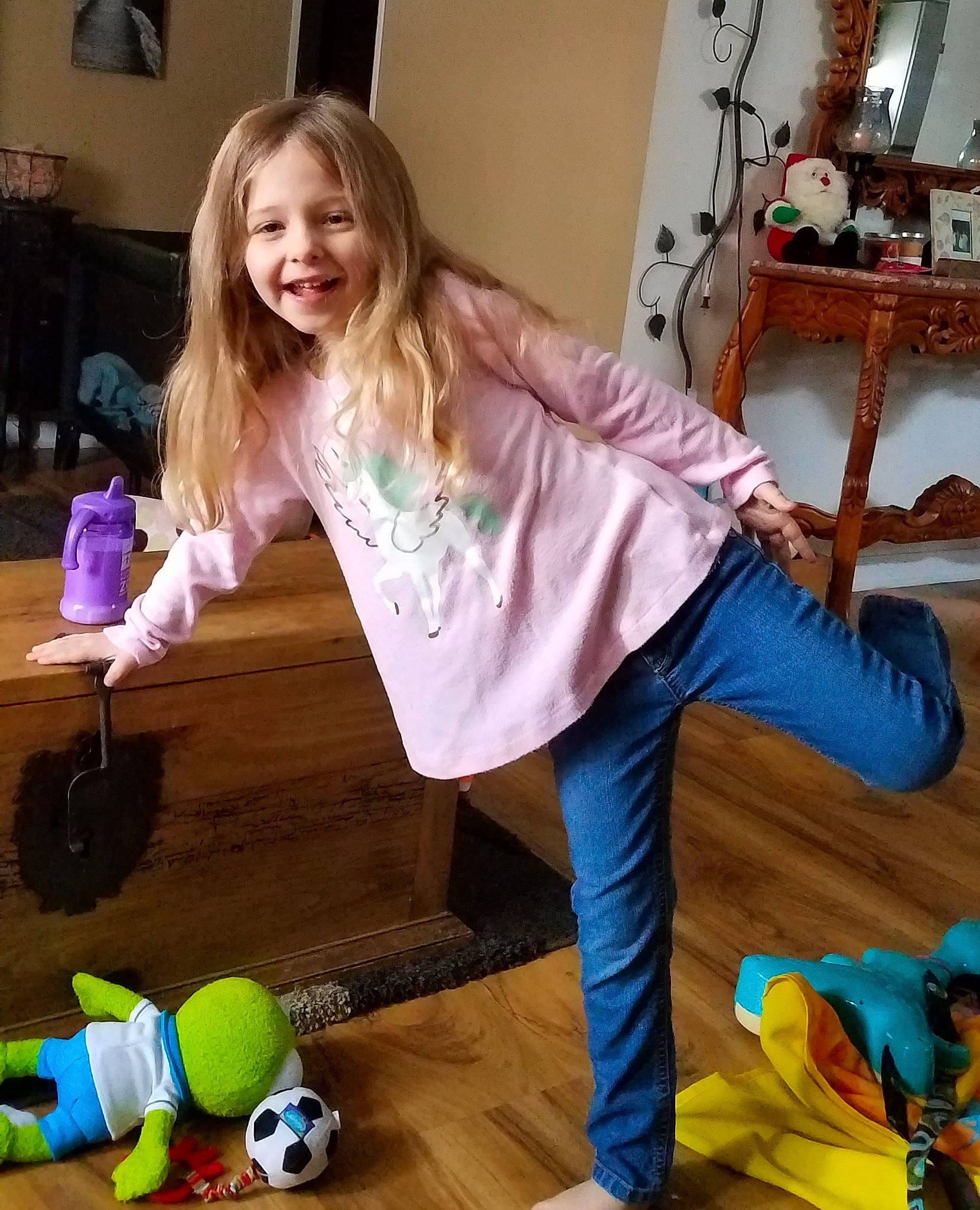 Luna joined the competition — help win amazing prizes! child, clothing, footwear, fun, girl, human_hair_color, jeans, joy, leg, person, play, product, shoe, shoulder, toddler