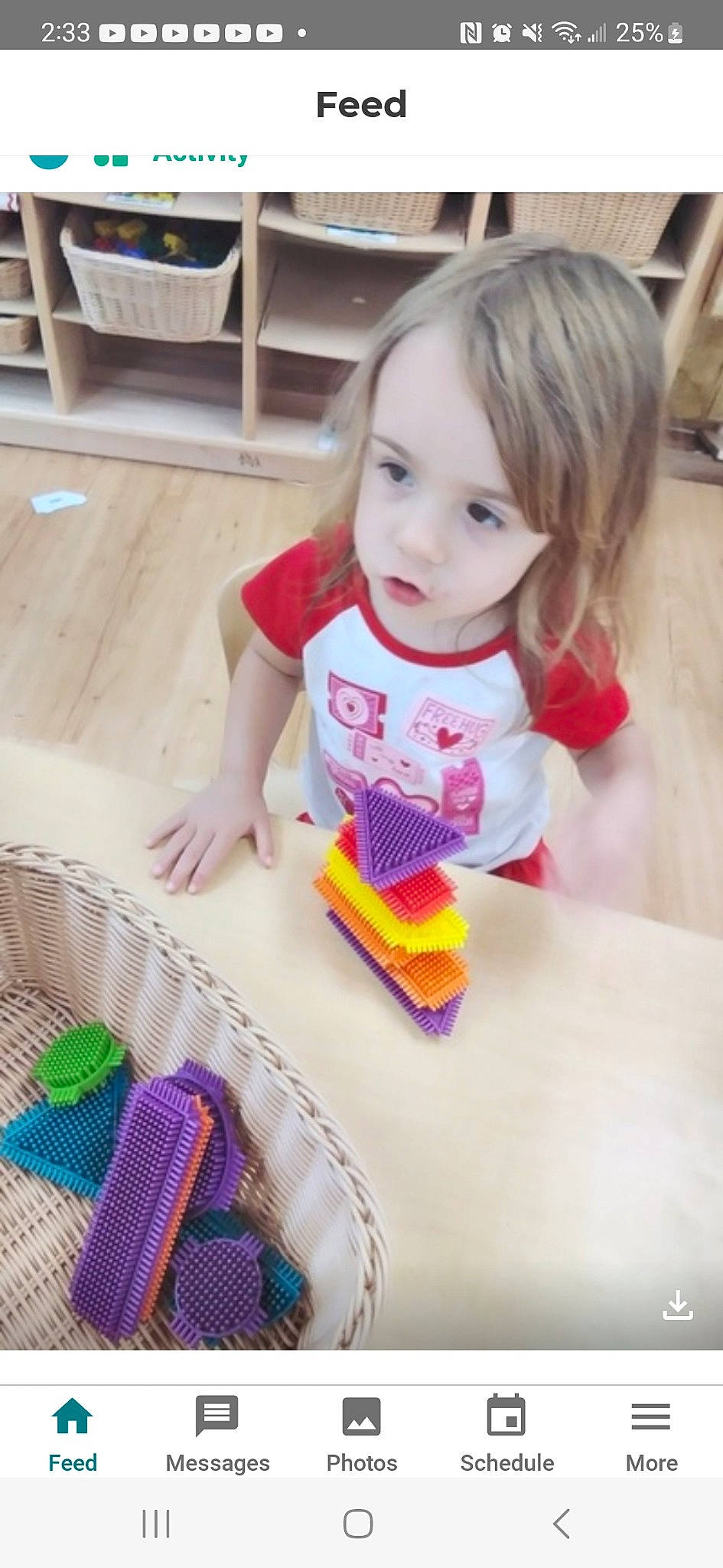Arlyn joined the competition — help win amazing prizes! baby, baby_playing_with_toys, baby_toddler_clothing, baby_toys, child, face, flooring, fun, happy, kindergarten, learning, party, pattern, person, play, room, sitting, t_shirt, toddler, toy