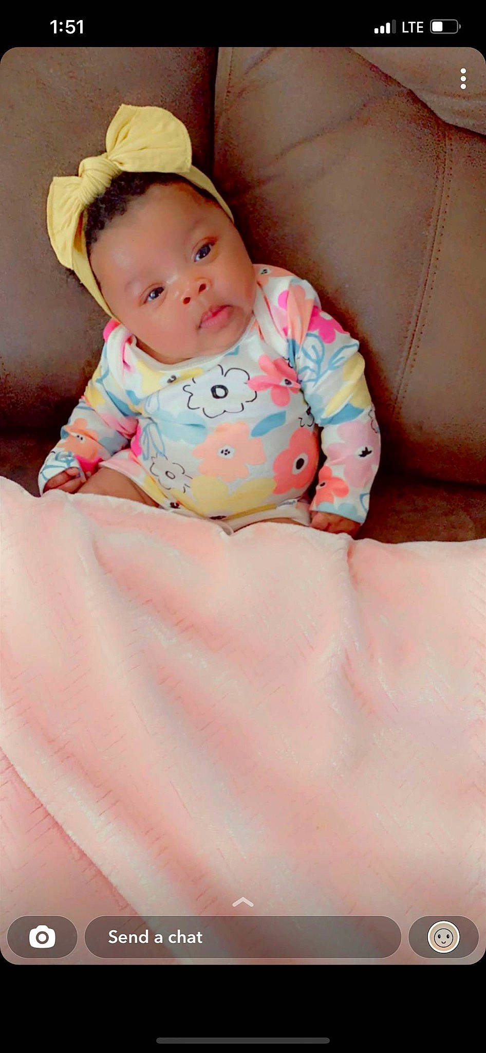 Eva Hartso joined the competition — help win amazing prizes! baby, baby_toddler_clothing, cheek, child, clothing, comfort, eye, face, facial_expression, finger, iris, linens, mouth, pattern, person, pink, sitting, skin, sleeve, t_shirt