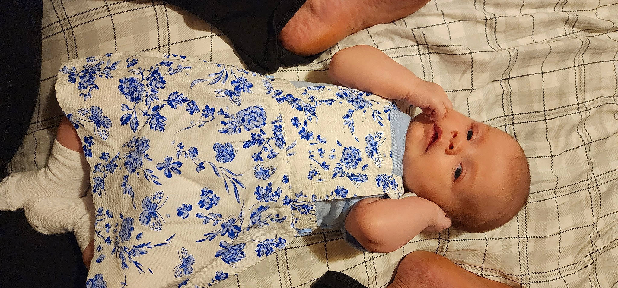 Braylee is registered to the contest to win money with this photo: abdomen, baby, baby_sleeping, baby_toddler_clothing, chest, child, comfort, elbow, electric_blue, finger, human_body, human_leg, linens, nail, pattern, person, skin, sleeve, textile, thigh