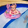 Milana a rejoint le concours — aidez-le/la à gagner de superbes lots ! baby, child, pool, inflatable_ring, pink, water, summer, swimming, outdoor, floating, cute, person, hand, sunny, recreation, relaxation, toddler, swimwear, fun, leisure
