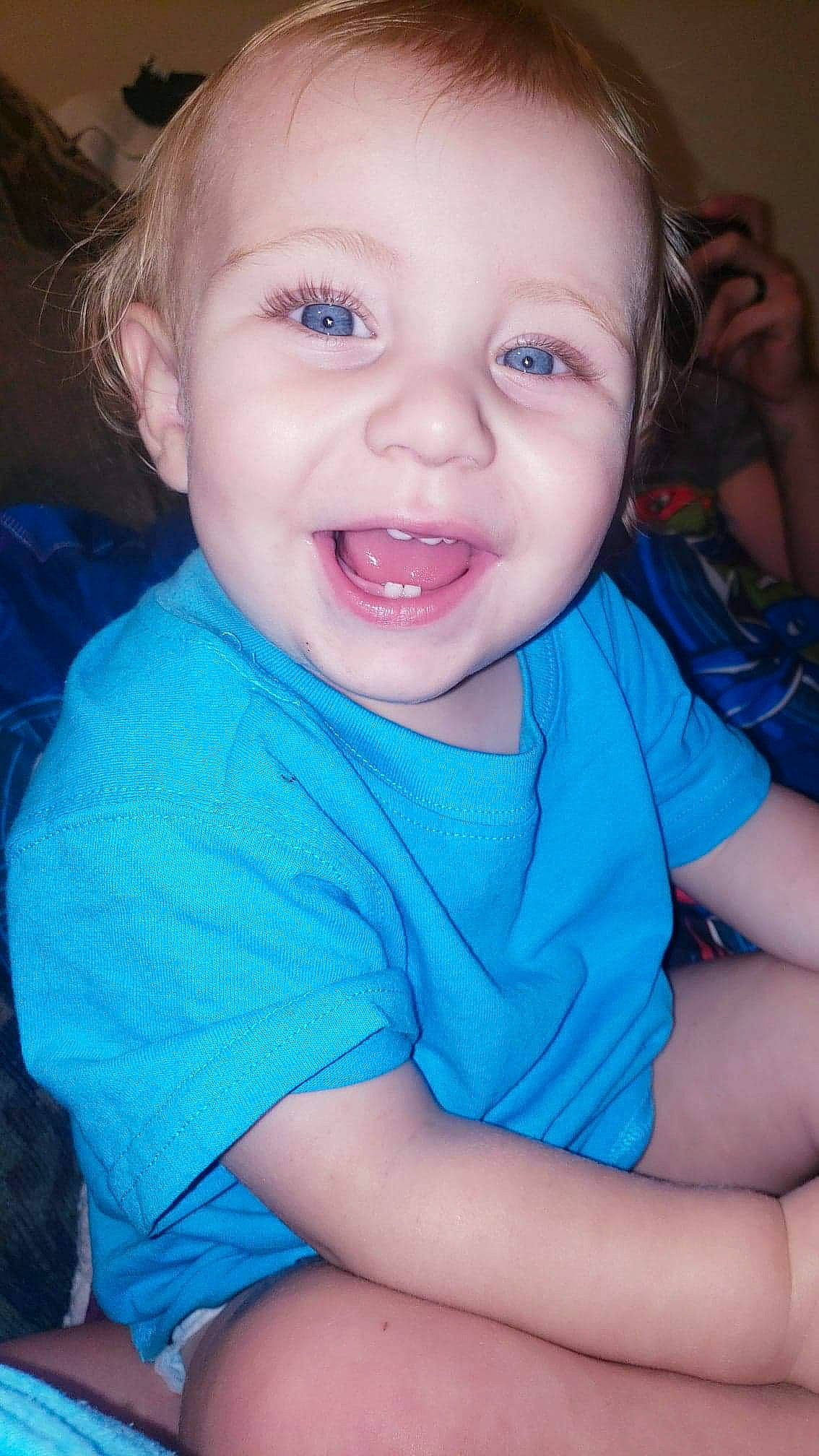 Zaydyn is registered to the contest to win money with this photo: baby, beauty, blue, cheek, child, chin, eye, eyebrow, face, facial_expression, forehead, head, iris, joy, laugh, lip, nose, organ, person, skin