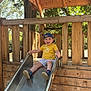 Ayden participe au concours pour gagner de l'argent avec cette photo : cap, child, fun, happy, metal, nature, outdoor, play, playground, shoes, shorts, slide, socks, summer, sunlight, toddler, tongue_out, trees, wood, yellow_shirt