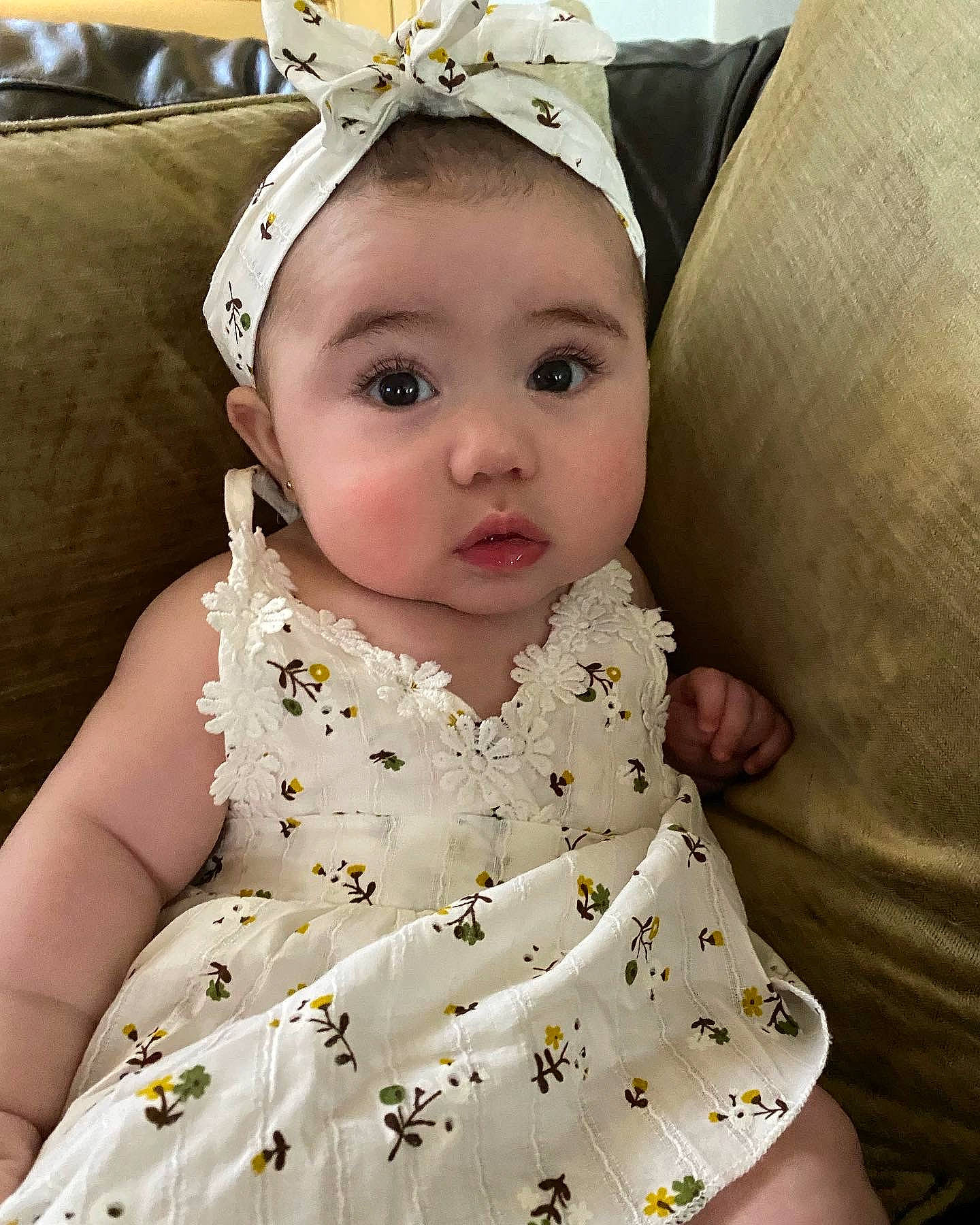 Liv joined the competition — help win amazing prizes! baby, baby_toddler_clothing, cap, chin, dress, ear, eye, eyebrow, eyelash, happy, headpiece, iris, lip, neck, necklace, person, pink, skin, sleeve, toddler