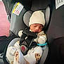 Makaio joined the competition — help win amazing prizes! baby, newborn, car_seat, sleeping, hat, pajamas, pacifier, child, infant, safety_harness, blanket, cute, indoors, resting, peaceful, soft, comfort, seat, wearing, toddler