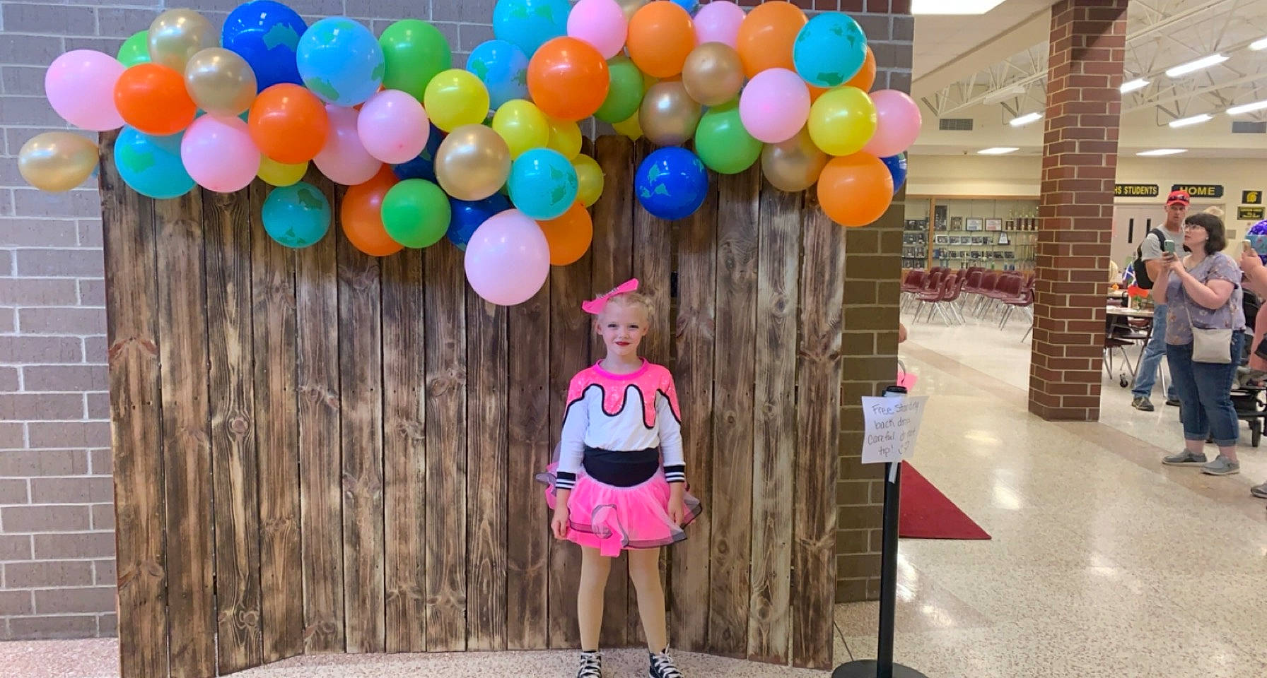 Brailyn joined the competition — help win amazing prizes! arch, balloon, beauty, child, event, fashion, flooring, fun, happy, joy, leisure, magenta, party, party_supply, person, photograph, pink, recreation, red, snapshot