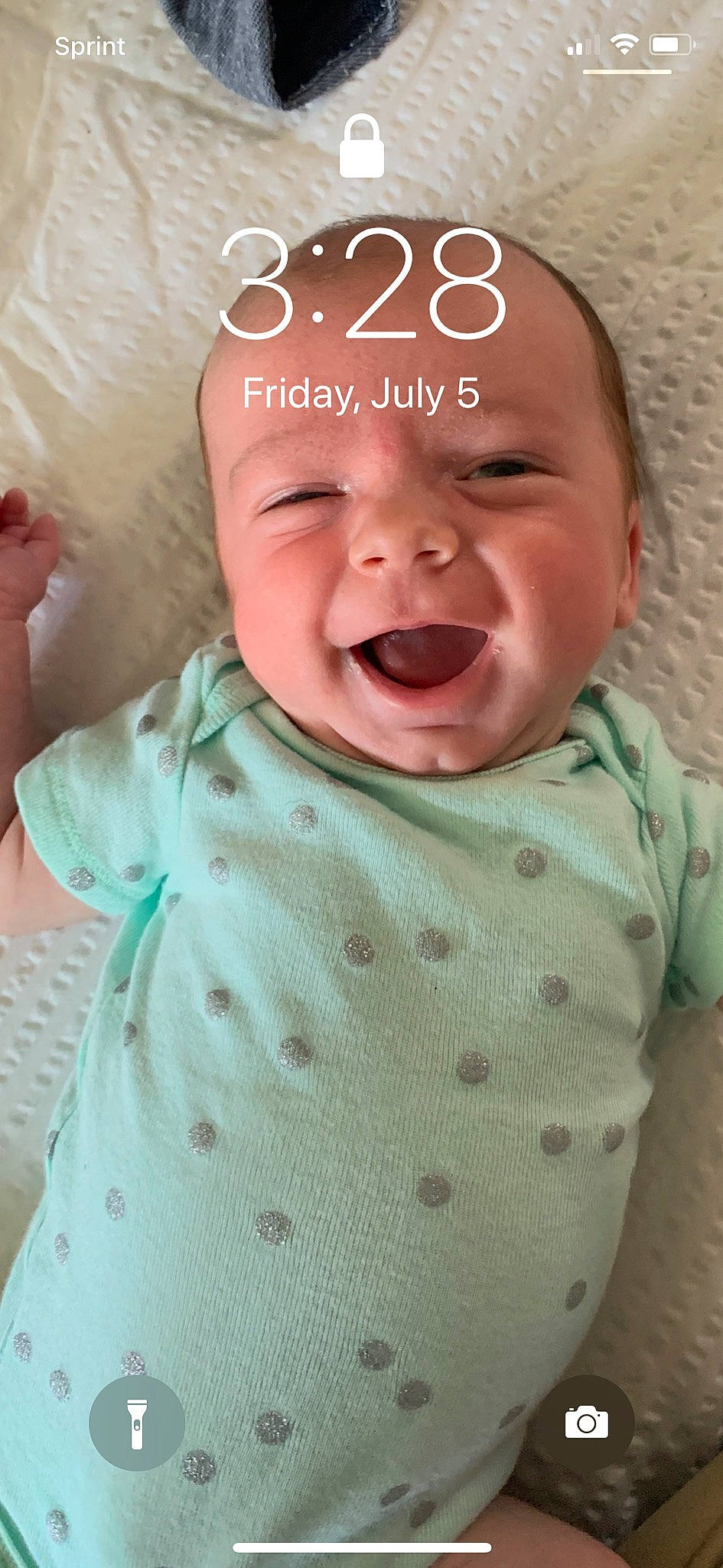 Blakelynn joined the competition — help win amazing prizes! baby, baby_laughing, baby_making_funny_faces, cheek, child, chin, design, face, facial_expression, forehead, happy, head, headwear, laugh, mouth, nose, pattern, person, photo_caption, skin