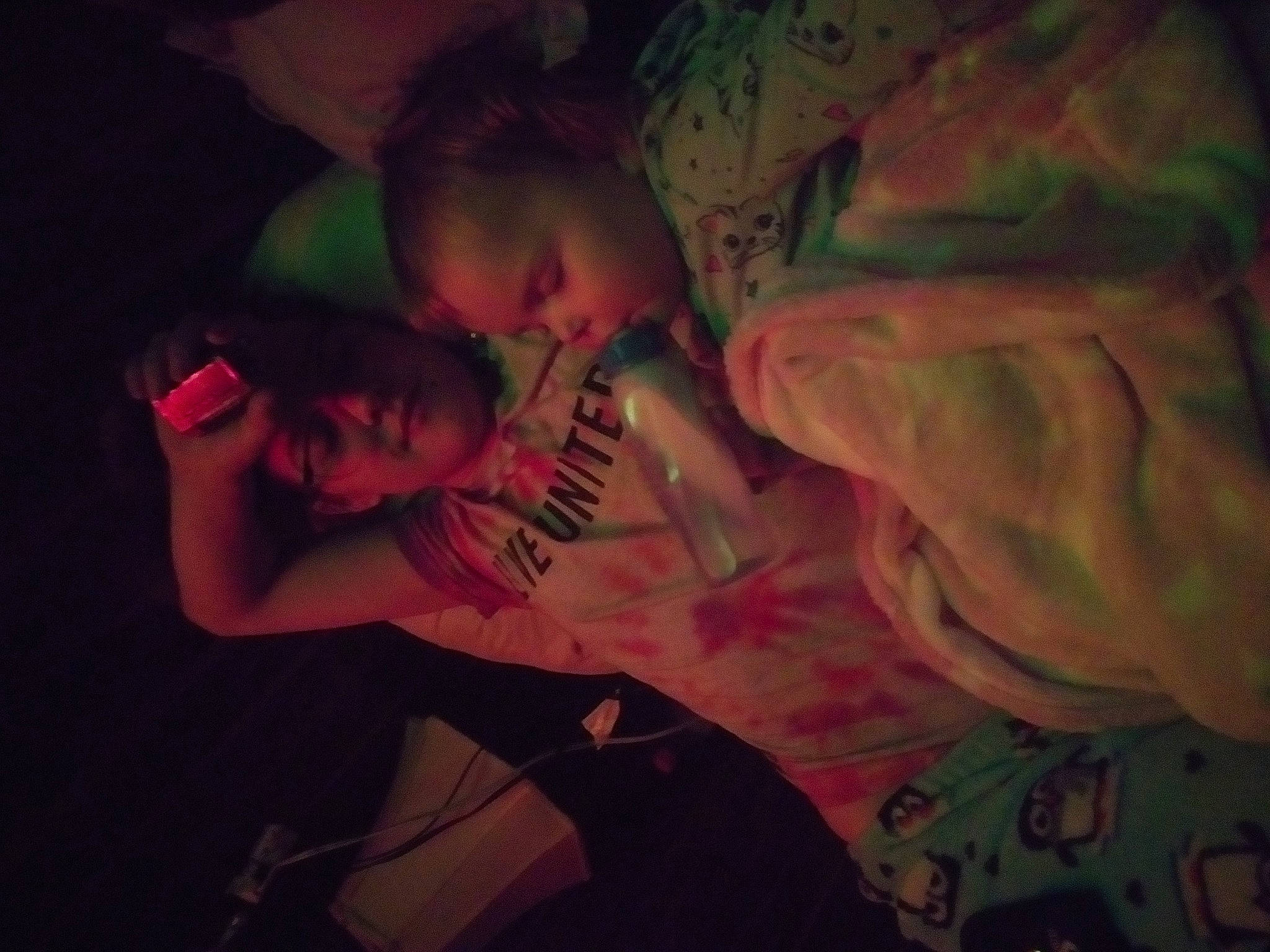 Harley is registered to the contest to win money with this photo: arm, baby, bed, cloud, comfort, darkness, event, finger, flash_photography, fun, gesture, hand, human_body, linens, magenta, person, pink, room, toddler, tree