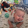 architecture, baby, bed, building, couch, crib, face, furniture, happy, head, homedecor, indoors, infantbed, laughing, person, photography, playarea, plush, portrait, toy