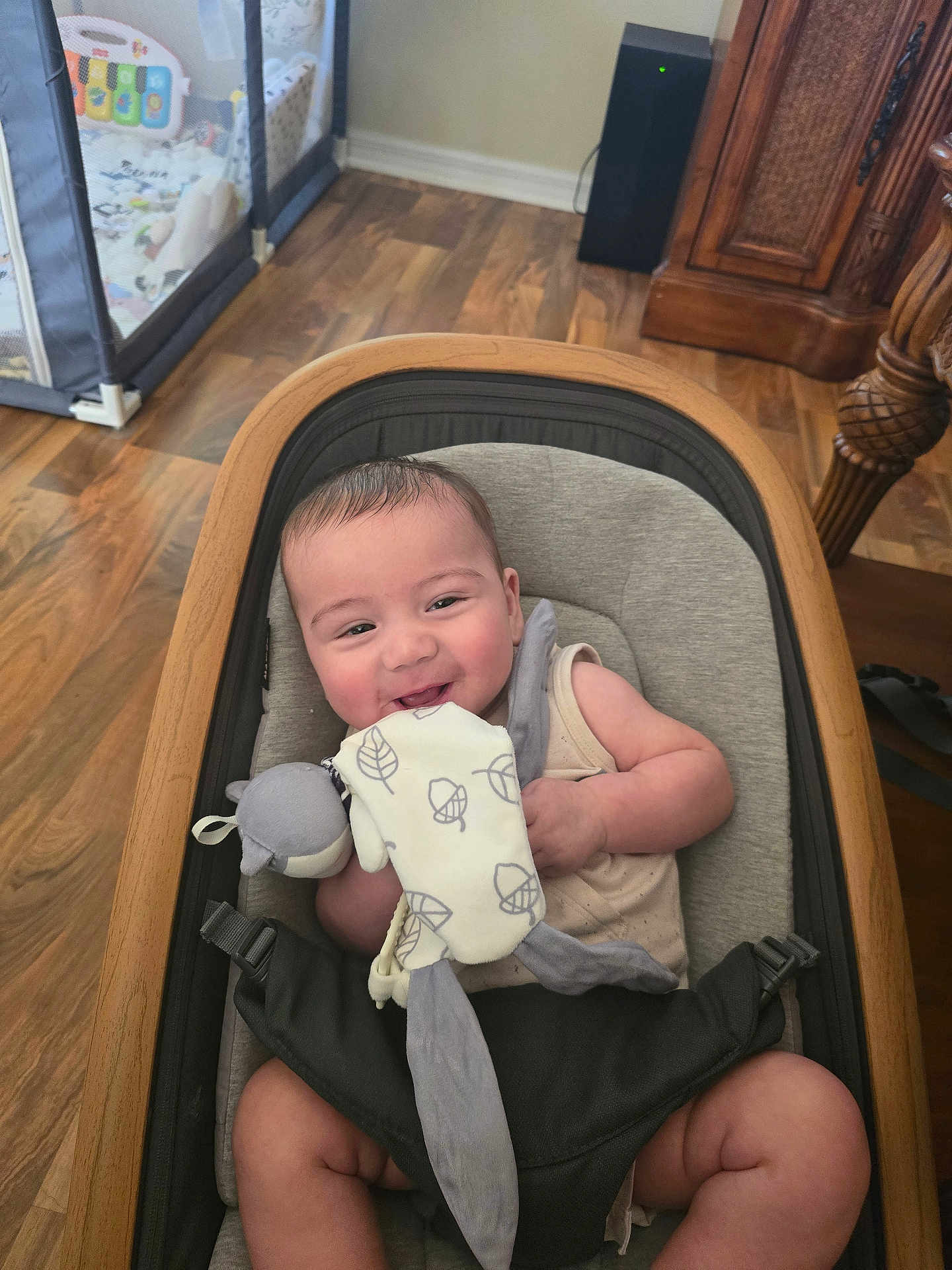 Austin joined the competition — help win amazing prizes! accessories, baby, bed, couch, crib, electronics, face, formalwear, furniture, hardwood, head, indoors, infantbed, newborn, person, photography, portrait, speaker, tie, wood
