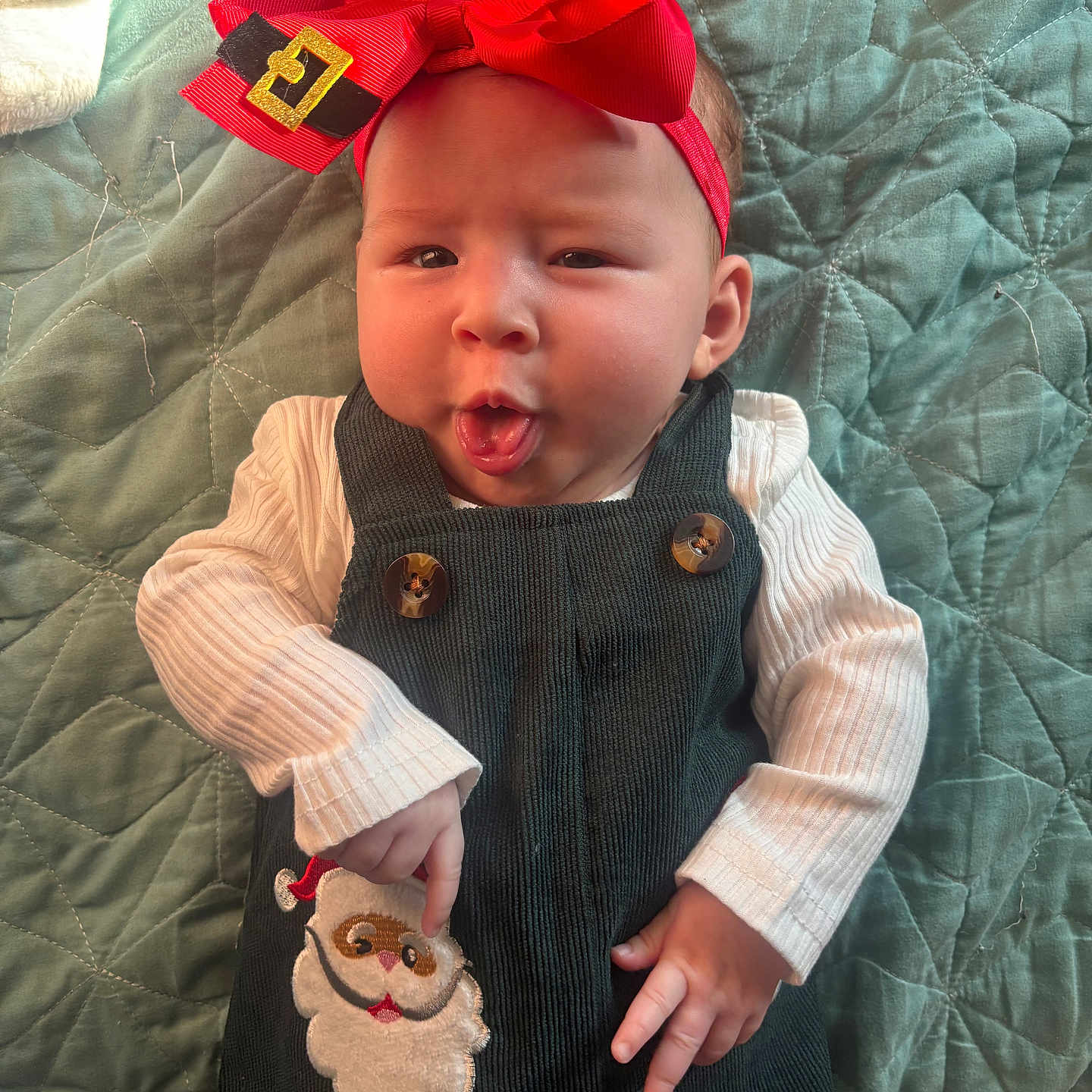 Rinlee joined the competition — help win amazing prizes! accessories, applique, baby, bodypart, clothing, couch, dress, face, finger, furniture, hand, hat, head, knitwear, pants, pattern, person, photography, portrait, sweater