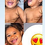 Mesziah is registered to the contest to win money with this photo: child, toddler, smiling, laughing, braided_hair, collage, close_up, happy, joyful, person, skin, face, expression, indoor, cute, young_child, emotional, natural_light, portrait, playful