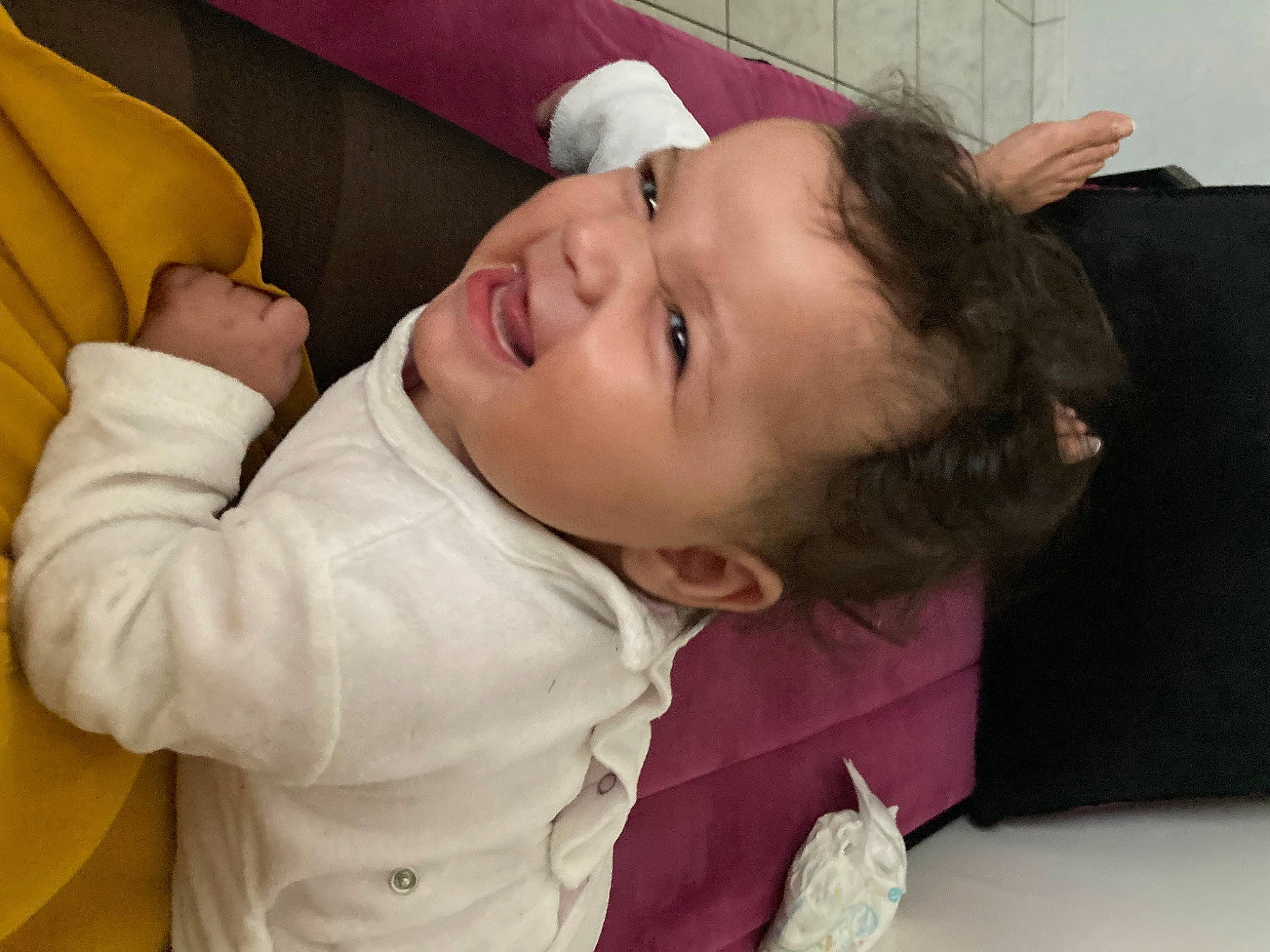 Inaya participe au concours pour gagner de l'argent avec cette photo : baby, cheek, child, chin, ear, forehead, head, lip, mouth, neck, nose, person, skin, sleep, toddler