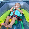 toddler, child, inflatable, pool_float, life_vest, bottle, water, summer, outdoor, relaxing, toys, pool_noodle, swimwear, barefoot, playtime, vacation, fun, water_toys, leisure, sunshine
