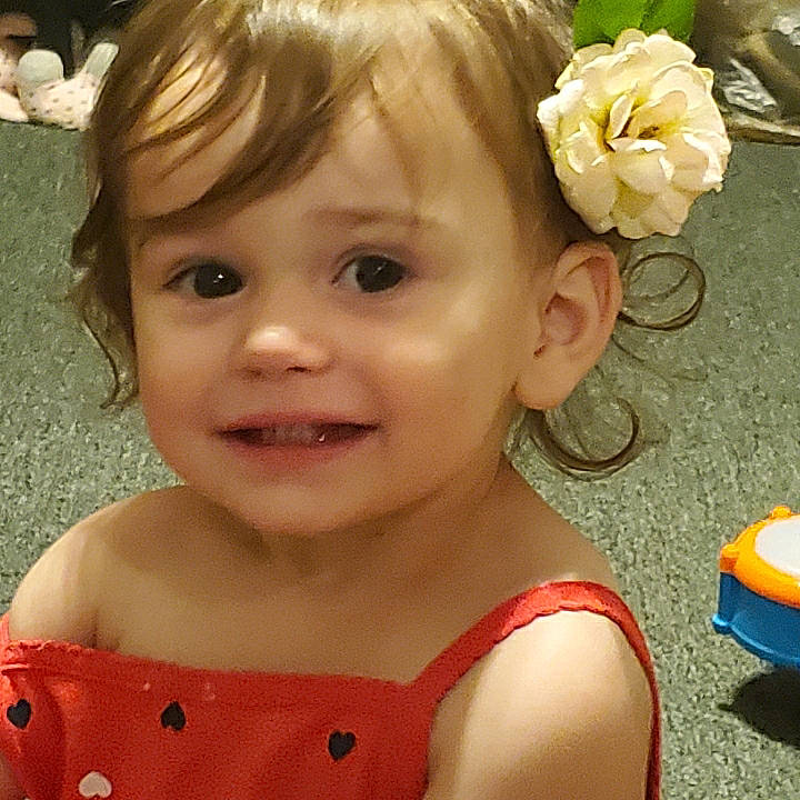 Anna joined the competition — help win amazing prizes! baby_toddler_clothing, cheek, chin, eye, eyebrow, eyelash, facial_expression, flower, forehead, hair, hairstyle, happy, head, iris, joy, lip, mouth, nose, person, pink