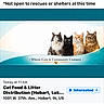 advertisement, banner, black_cat, blue_background, cat_food, cats, community, digital, event, fluffy_cat, mobile_app, notification_icon, orange_cat, screenshot, social_media, striped_cat, text, text_overlay, user_interface, white_background
