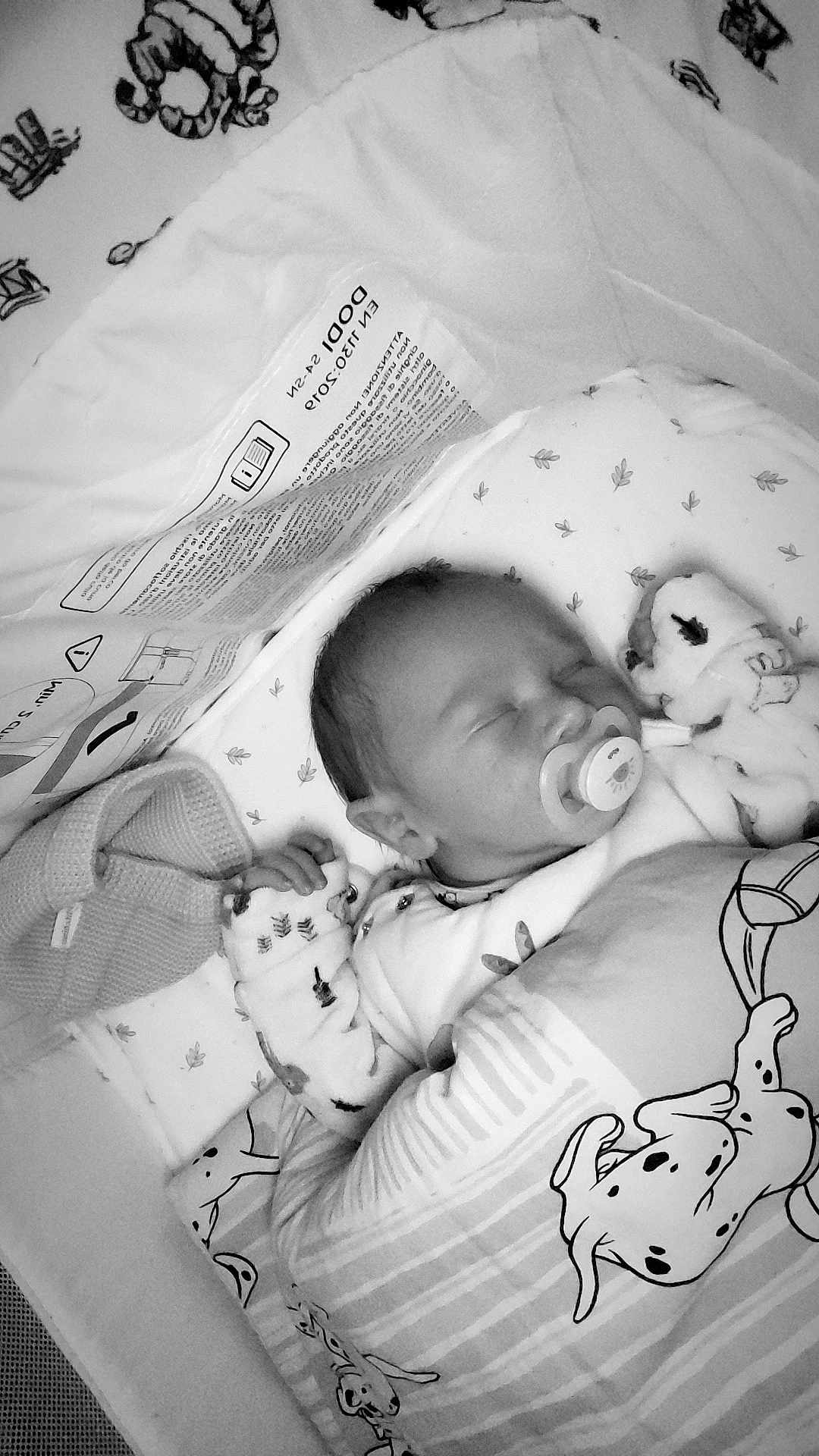 Tylianno a rejoint le concours — aidez-le/la à gagner de superbes lots ! baby, newborn, sleeping, pacifier, blanket, crib, infant, cozy, cute, child, soft, patterned, clothing, rest, peaceful, indoor, bed, comfort, cute_animal_print, nursery