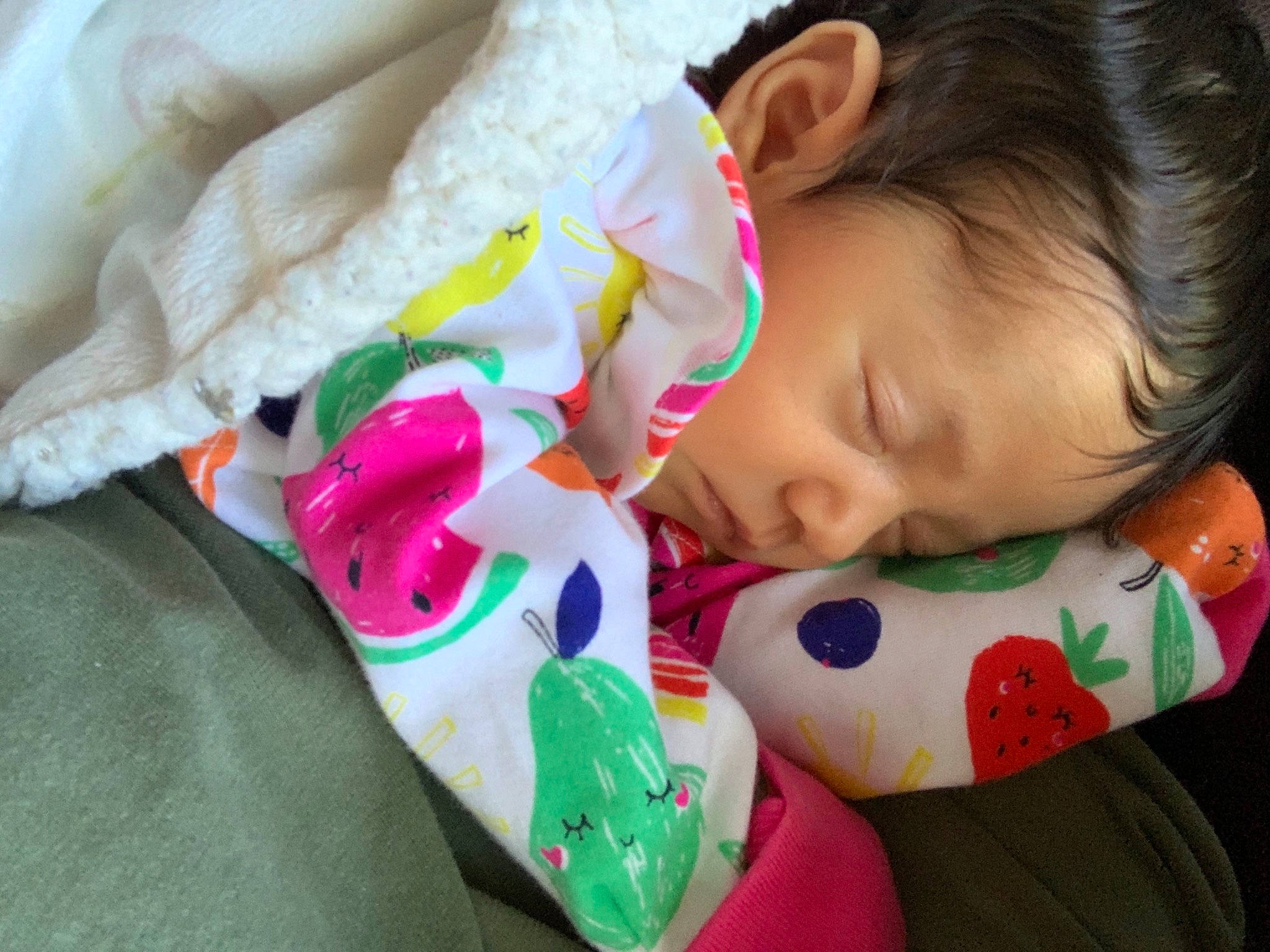 Lana joined the competition — help win amazing prizes! baby, baby_products, baby_toddler_clothing, carmine, cheek, child, comfort, facial_expression, happy, head, linens, mammal, mouth, nose, person, sitting, skin, sleeve, textile, toddler