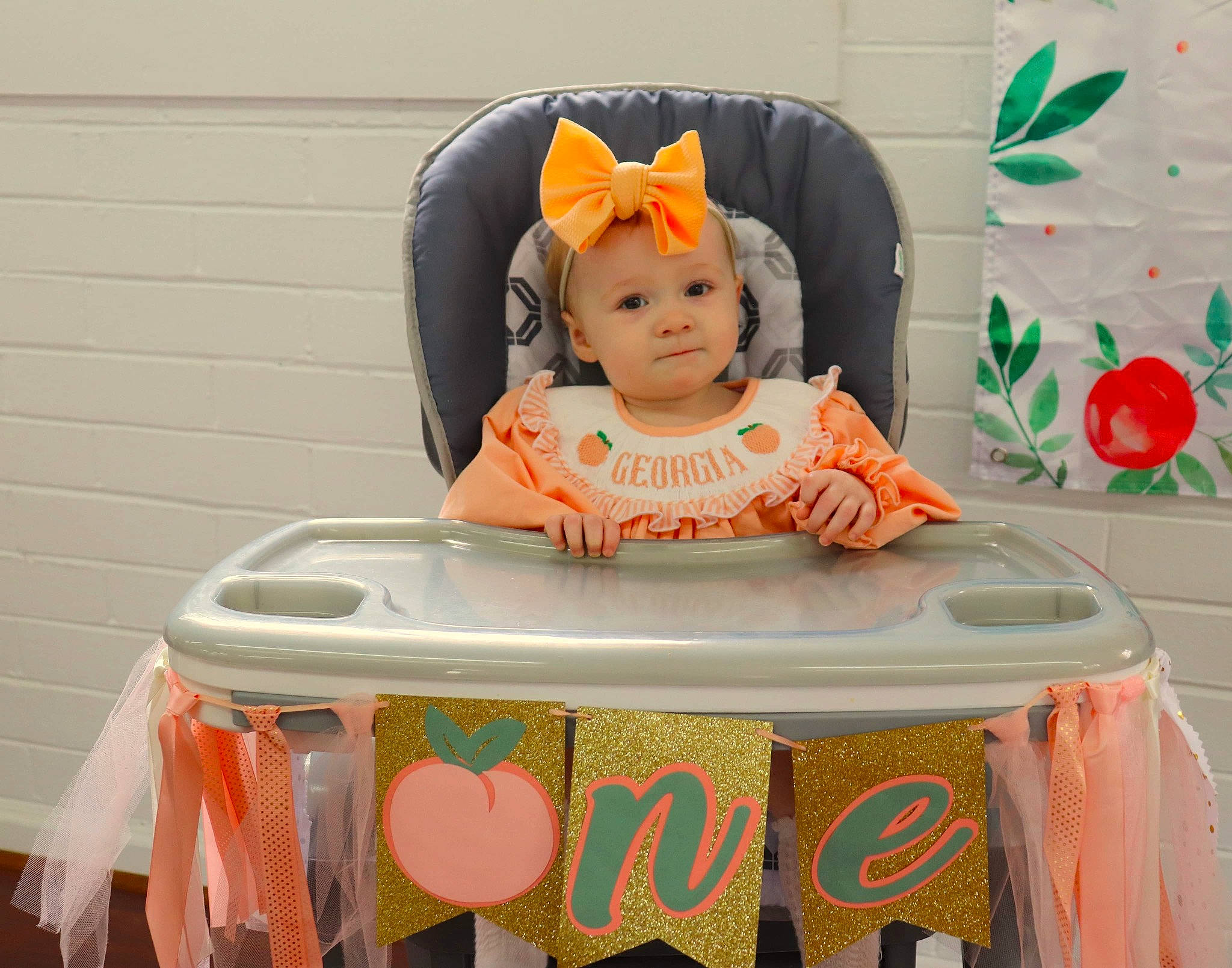 Georgia joined the competition — help win amazing prizes! baby, baby_products, baby_safety, baby_toddler_clothing, baby_toys, bathing, child, comfort, event, fashion_accessory, infant_bed, linens, orange, person, pink, product, room, sitting, table, textile