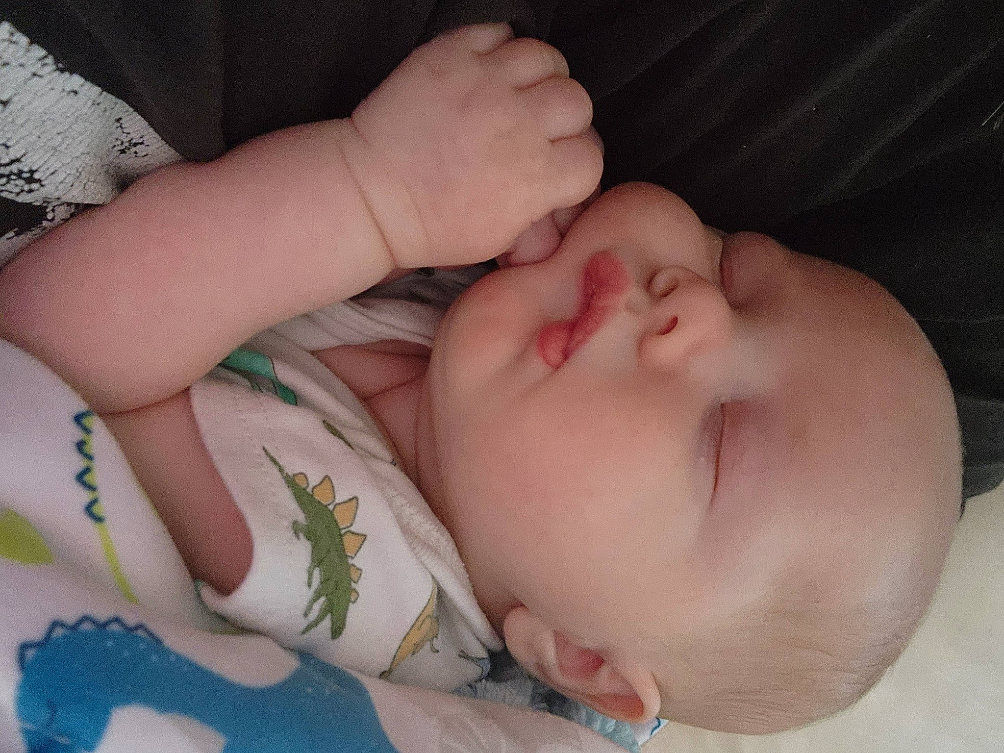 Declan is registered to the contest to win money with this photo: baby, baby_sleeping, baby_toddler_clothing, cheek, child, comfort, eye, eyebrow, eyelash, finger, hand, head, iris, mouth, nail, nose, person, skin, thumb, toddler