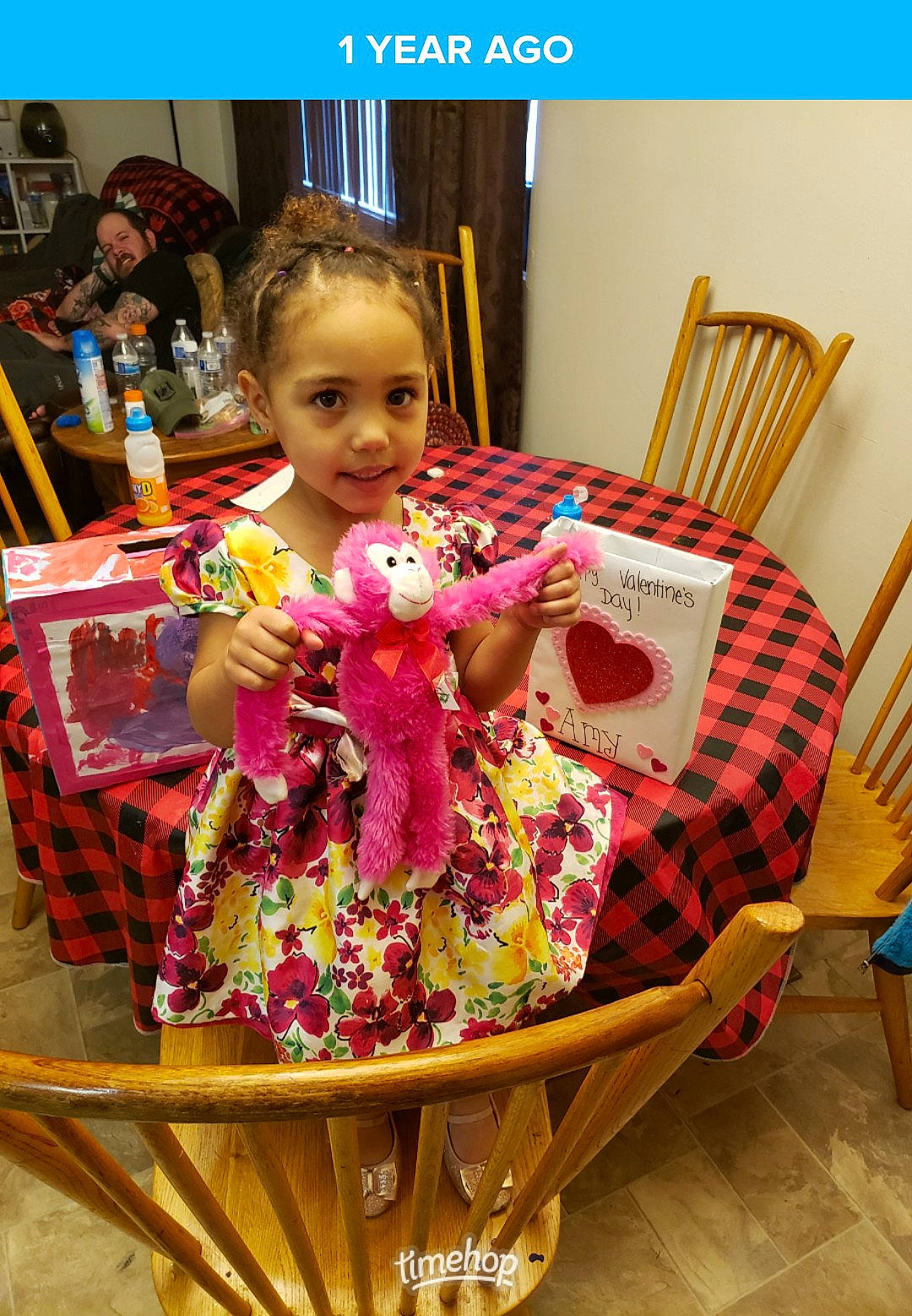 Amy joined the competition — help win amazing prizes! basket, chair, child, gift_basket, magenta, pattern, person, pink, play, present, room, toddler, toy