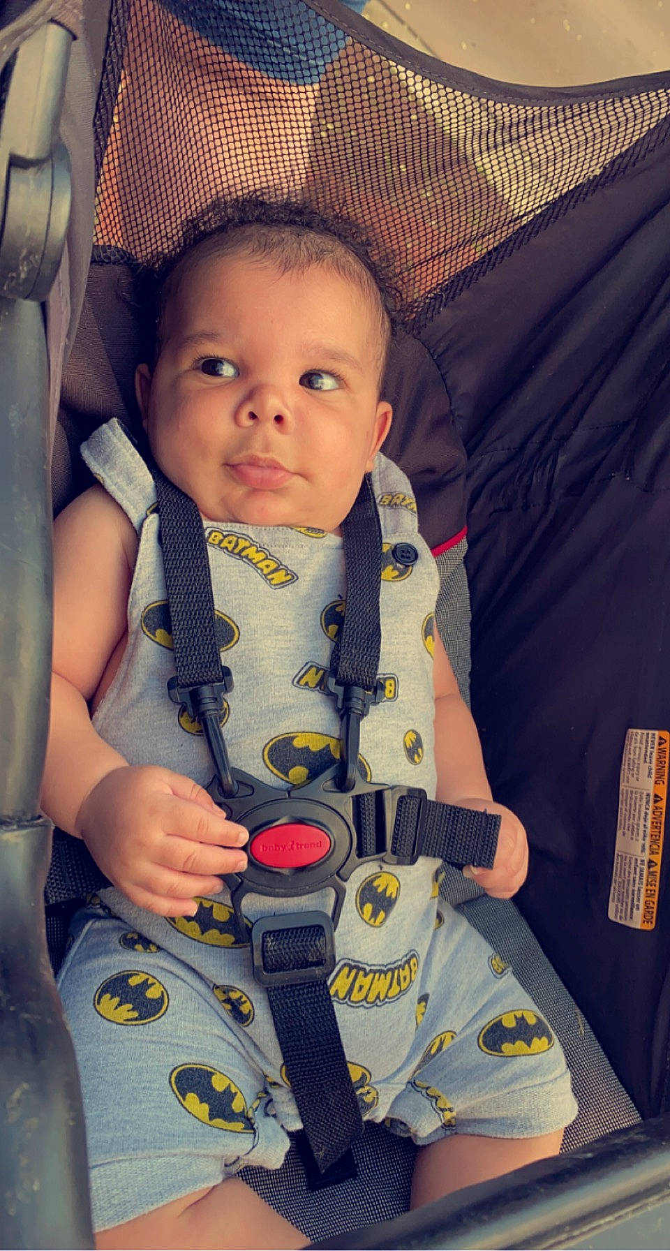 Brycen is registered to the contest to win money with this photo: baby, baby_carriage, baby_safety, baby_toddler_clothing, car_seat, cheek, child, comfort, cool, face, facial_expression, hairstyle, happy, mouth, person, product, seat_belt, skin, sleeve, smile