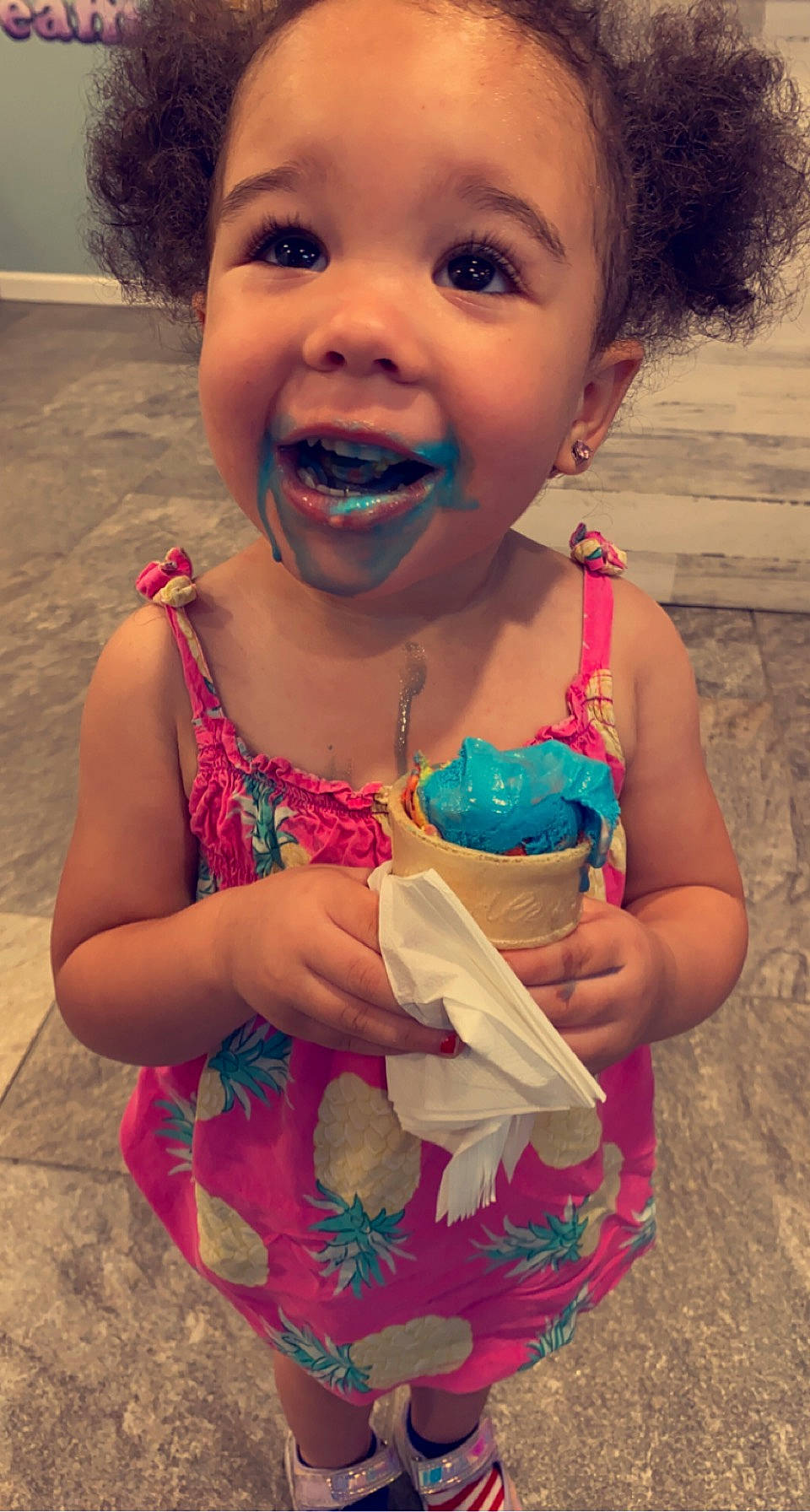 Natilee joined the competition — help win amazing prizes! arm, blue, cheek, chin, clothing, eye, face, facial_expression, hairstyle, hand, happy, head, human, human_body, lip, mouth, neck, nose, organ, person