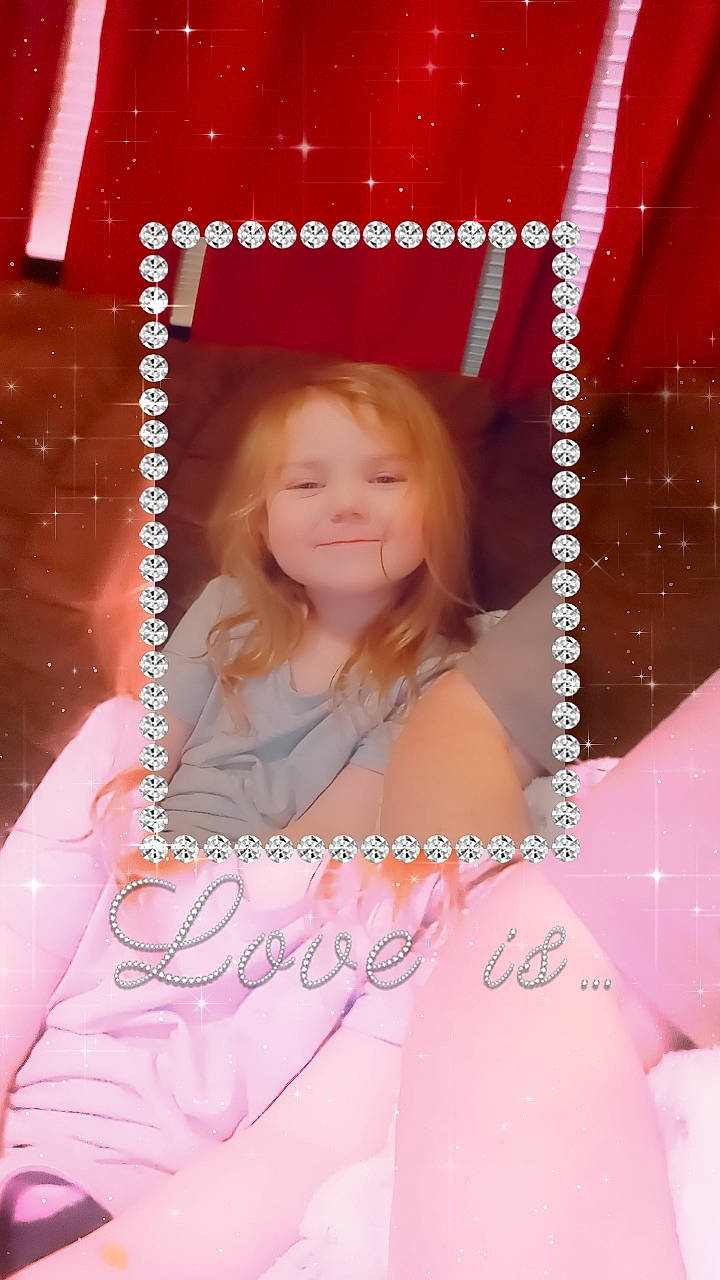 Brooklynn is registered to the contest to win money with this photo: advertising, blond, brown_hair, child, cool, facial_expression, font, fun, hairstyle, happy, jewellery, joy, magenta, pattern, peach, person, photo_caption, pink, room, skin