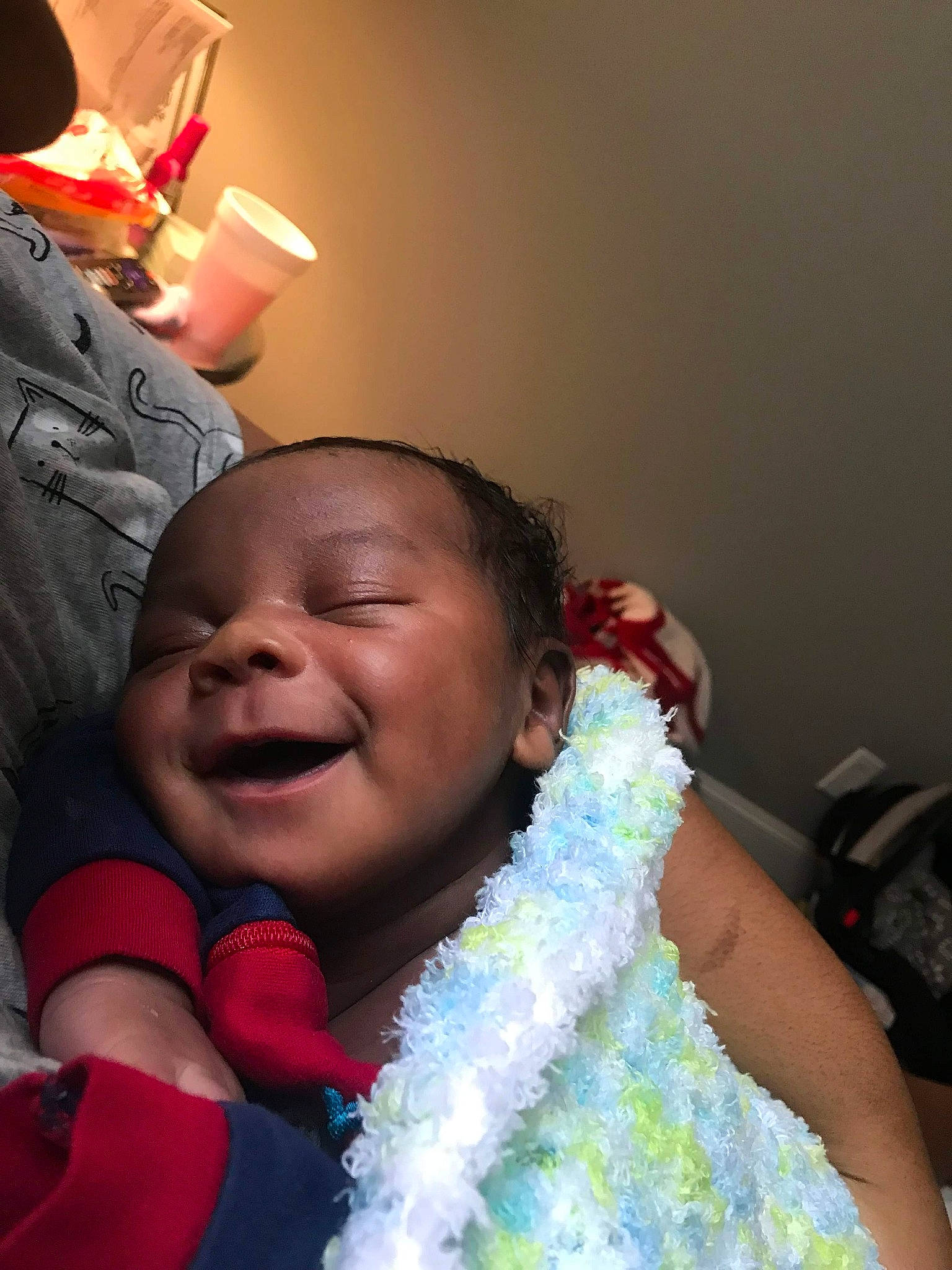 Jermaine is registered to the contest to win money with this photo: child, day, ear, fun, girl, happiness, human, infant, laughter, person, product, skin, smile, toddler