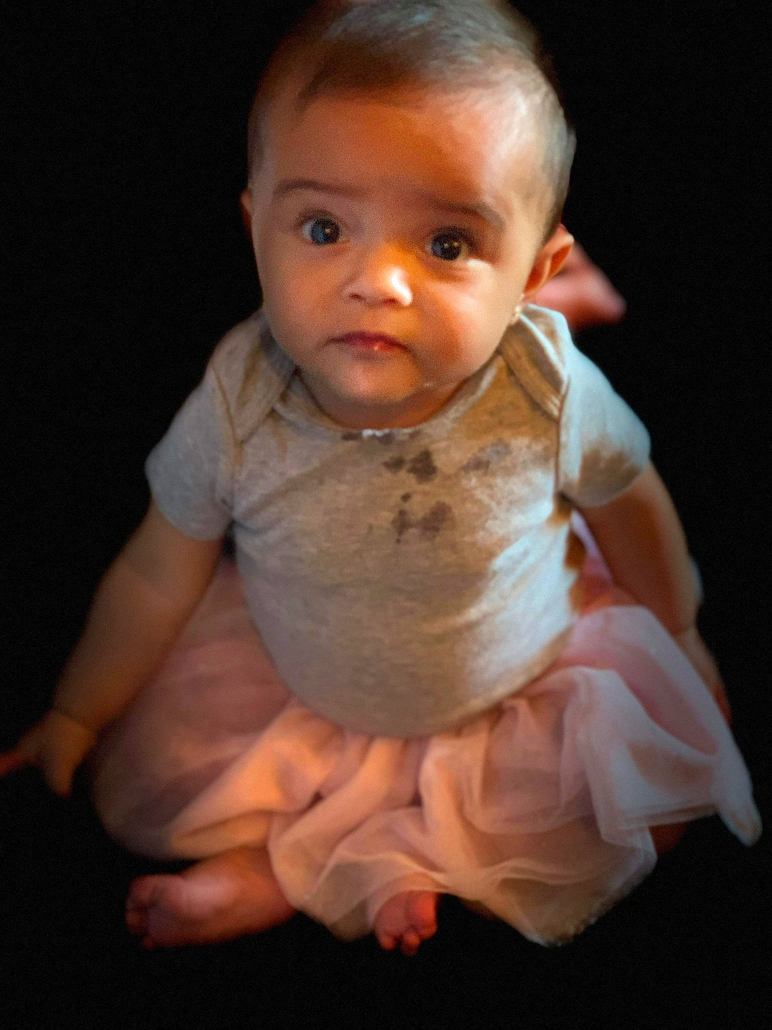 Tegan joined the competition — help win amazing prizes! baby, cheek, child, chin, eye, face, finger, hand, head, human, lip, nose, person, pink, portrait, sitting, skin, smile, toddler