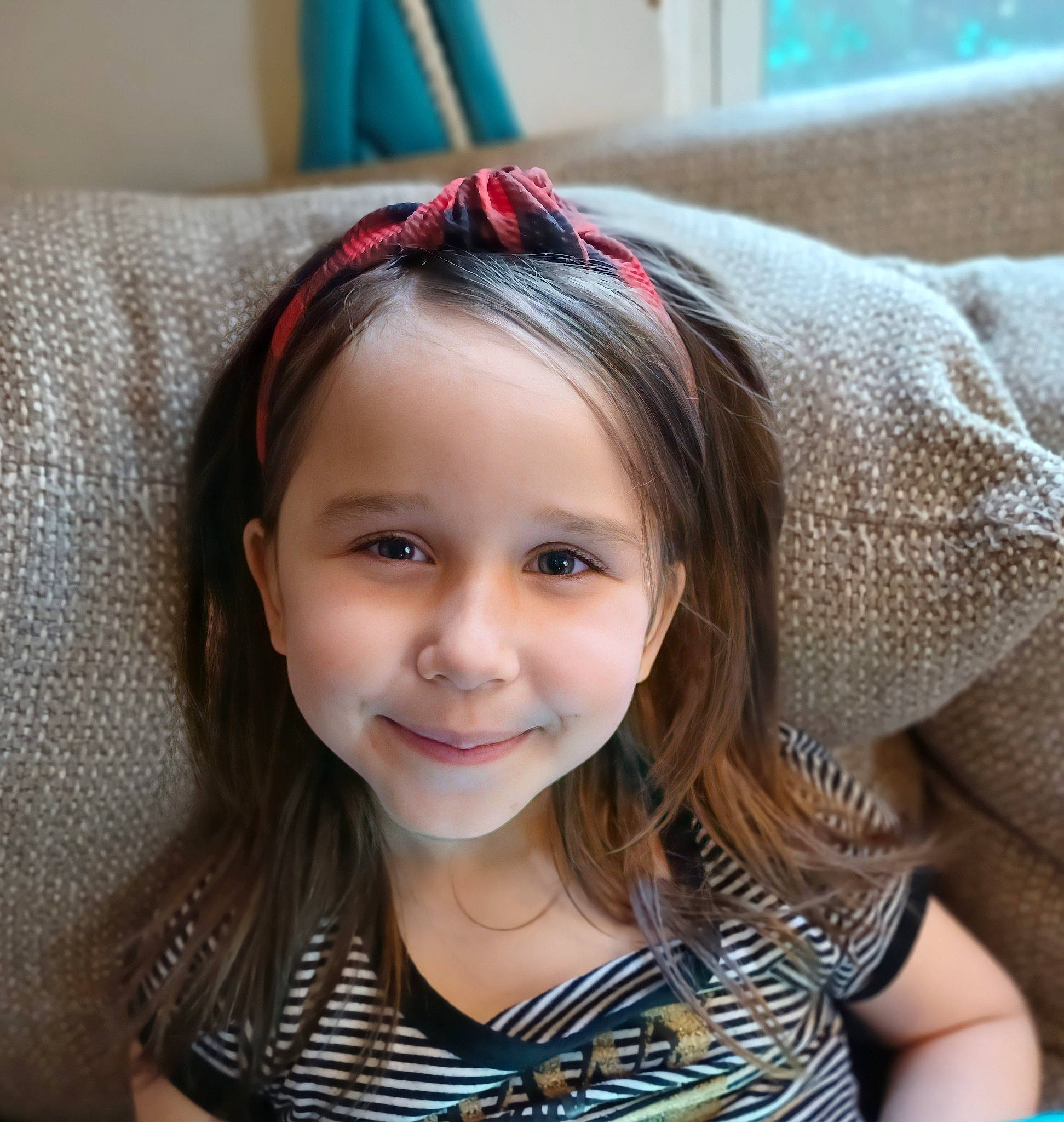 Jocelyn joined the competition — help win amazing prizes! bangs, black_hair, blue, cool, eyebrow, eyelash, fun, happy, headband, headpiece, iris, jaw, joy, layered_hair, lip, long_hair, neck, pattern, person, smile