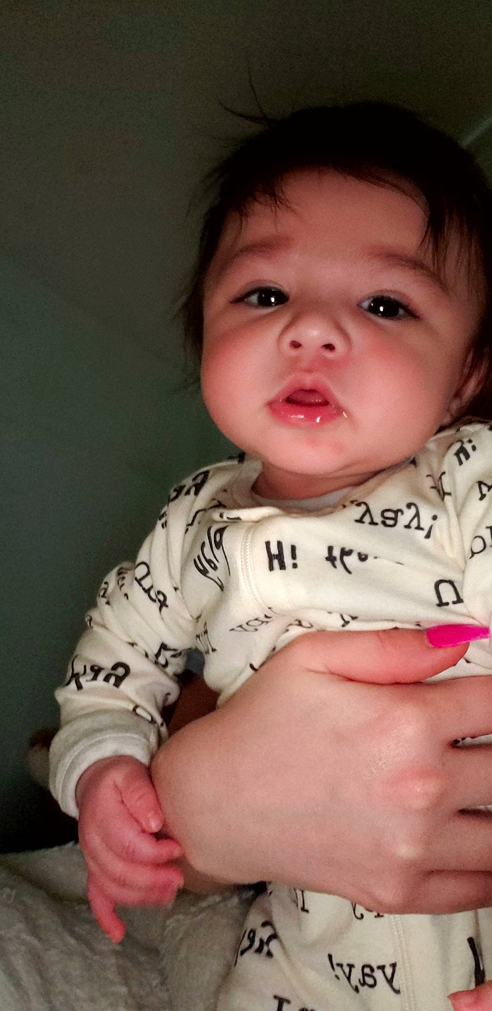 Jaxon is registered to the contest to win money with this photo: baby, beauty, cheek, child, chin, eye, face, finger, forehead, hand, head, lip, mouth, nail, nose, person, pink, skin, smile, thumb