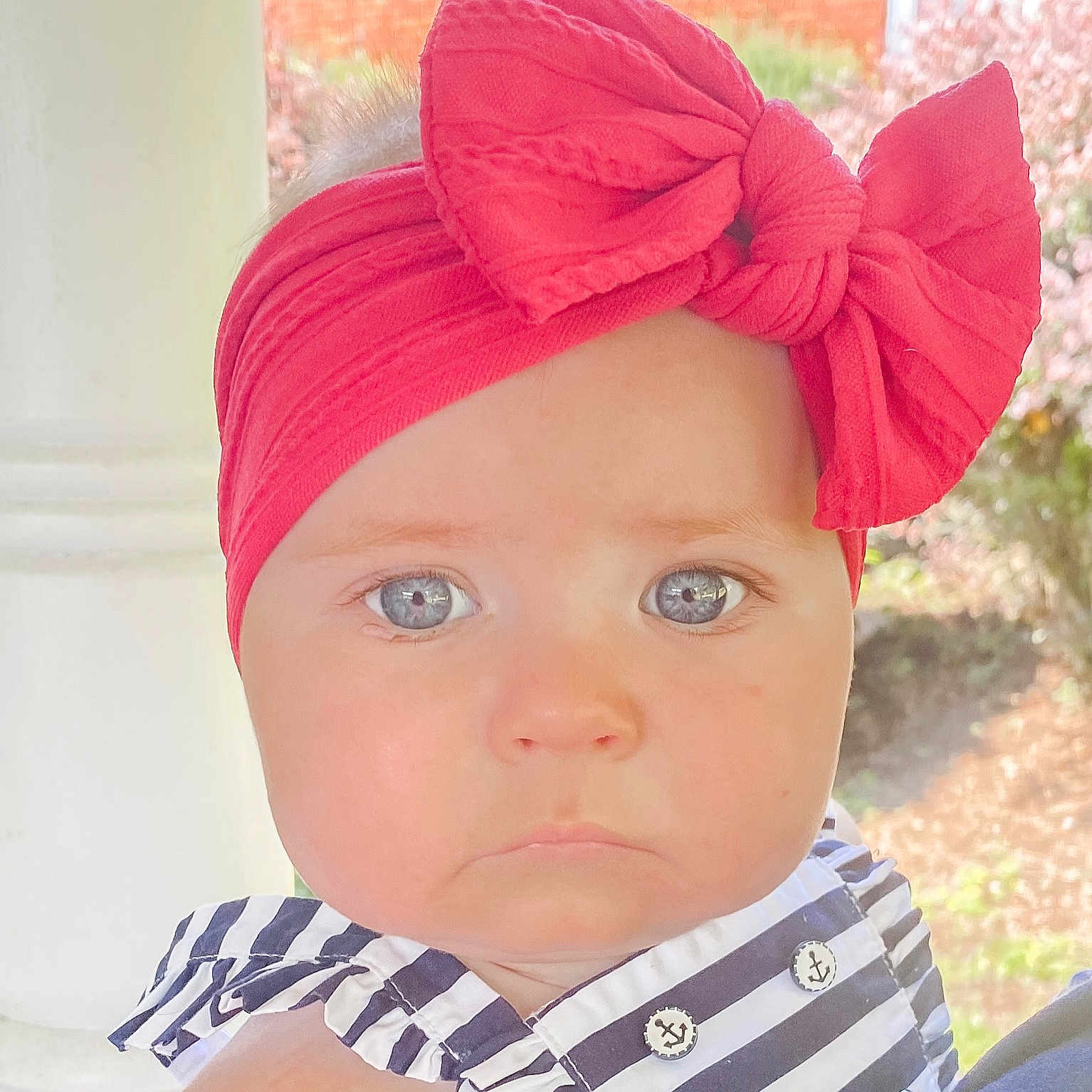 Saylor is registered to the contest to win money with this photo: baby, baby_toddler_clothing, cap, child, clothing, costume_hat, creative_arts, eye, face, hairstyle, hat, head, headgear, lip, pattern, pink, skin, sleeve, sun_hat, toddler