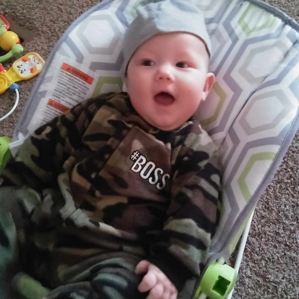 Greyson joined the competition — help win amazing prizes! baby, baby_products, baby_toddler_clothing, child, person, product, surprise, toddler