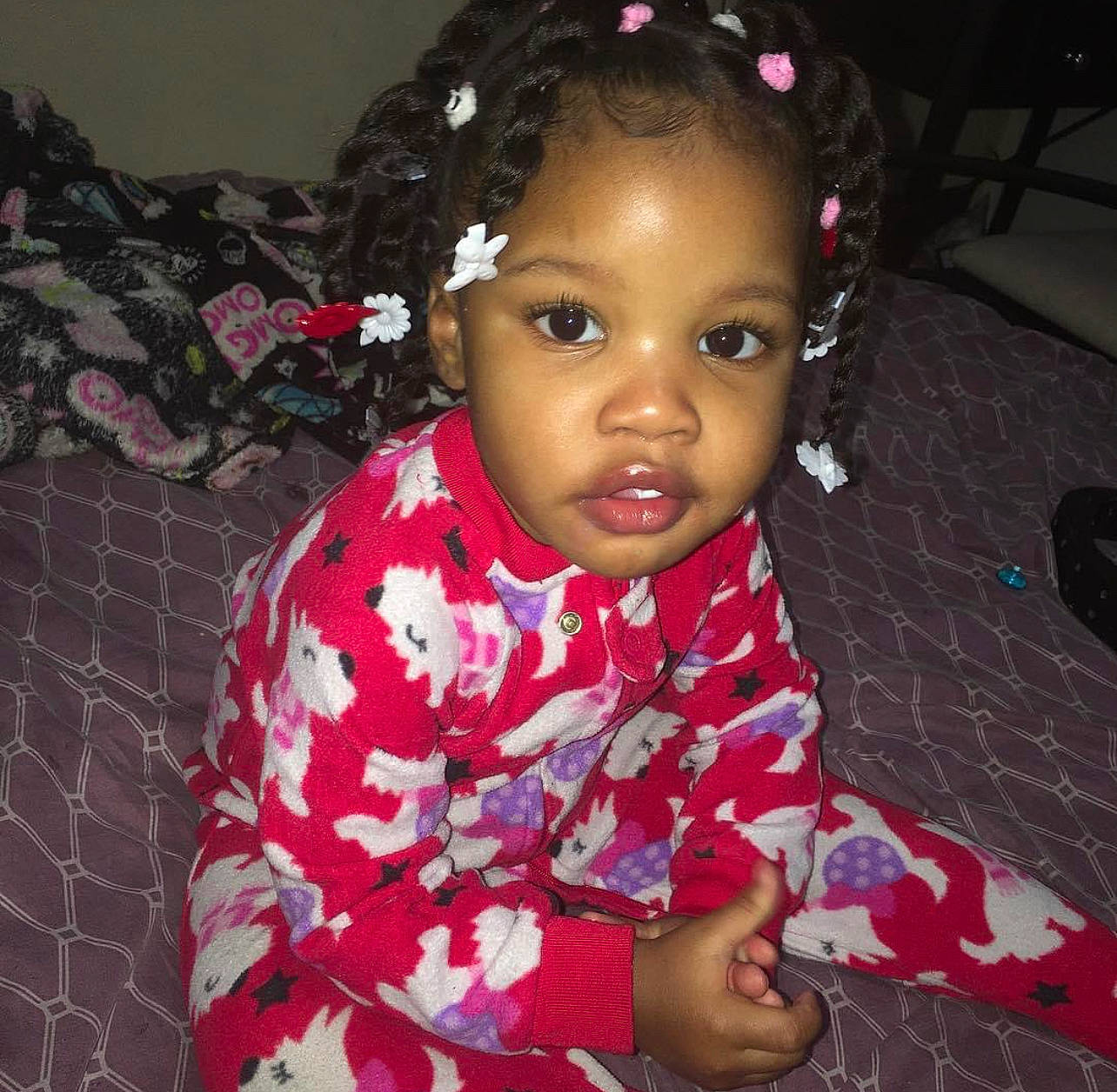 Cadence is registered to the contest to win money with this photo: audio_equipment, baby, baby_toddler_clothing, black_hair, cheek, child, event, facial_expression, fashion_accessory, fun, hair, happy, head, jewellery, lip, magenta, pattern, person, pink, sleeve